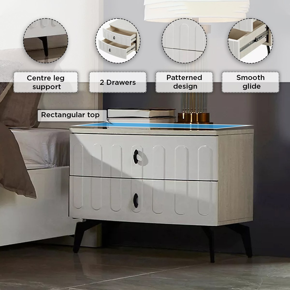 Opulent 6-Piece King Bedroom Set - 180x200 cm-PROMO_HB_KSA_HBX10_190925-image-6