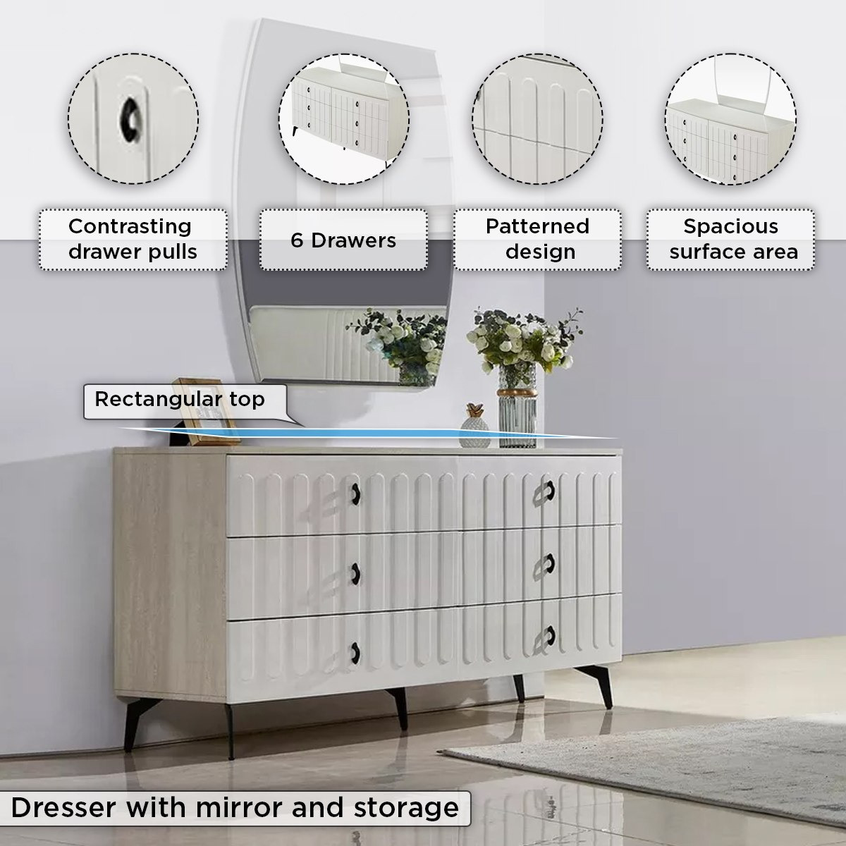 Opulent 6-Piece King Bedroom Set - 180x200 cm-PROMO_HB_KSA_HBX10_190925-image-7