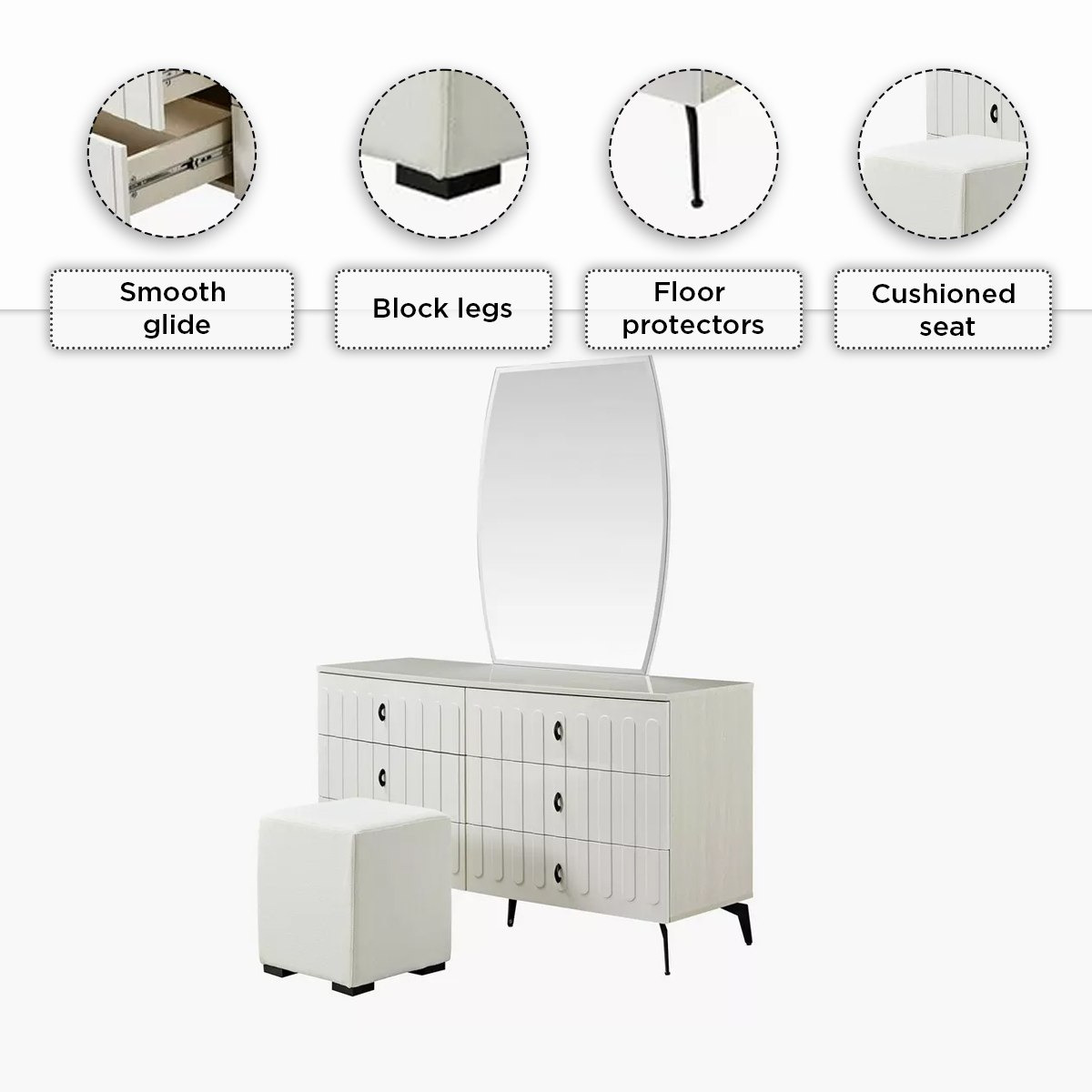 Opulent 6-Piece King Bedroom Set - 180x200 cm-PROMO_HB_KSA_HBX10_190925-image-8