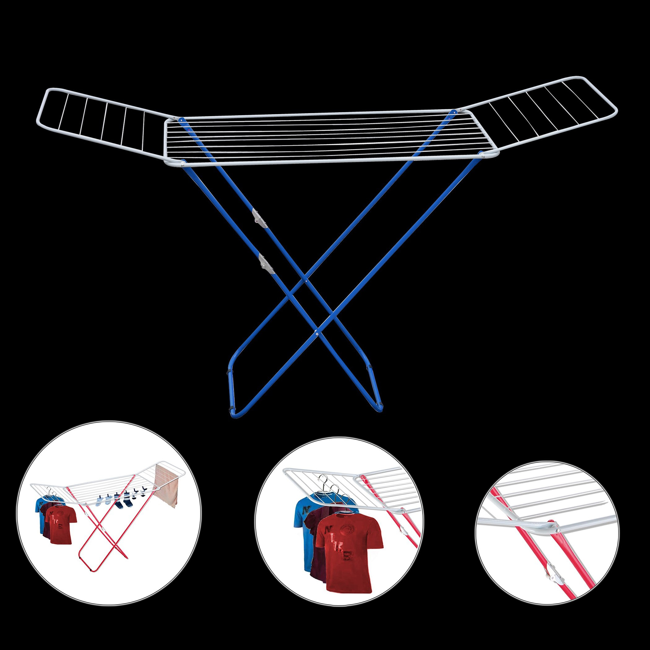 مجفف ملابس معدن من أميتي - 180x55x105 سم-hbxhomeware-bathandlaundry-clothesdryingracks-image-2