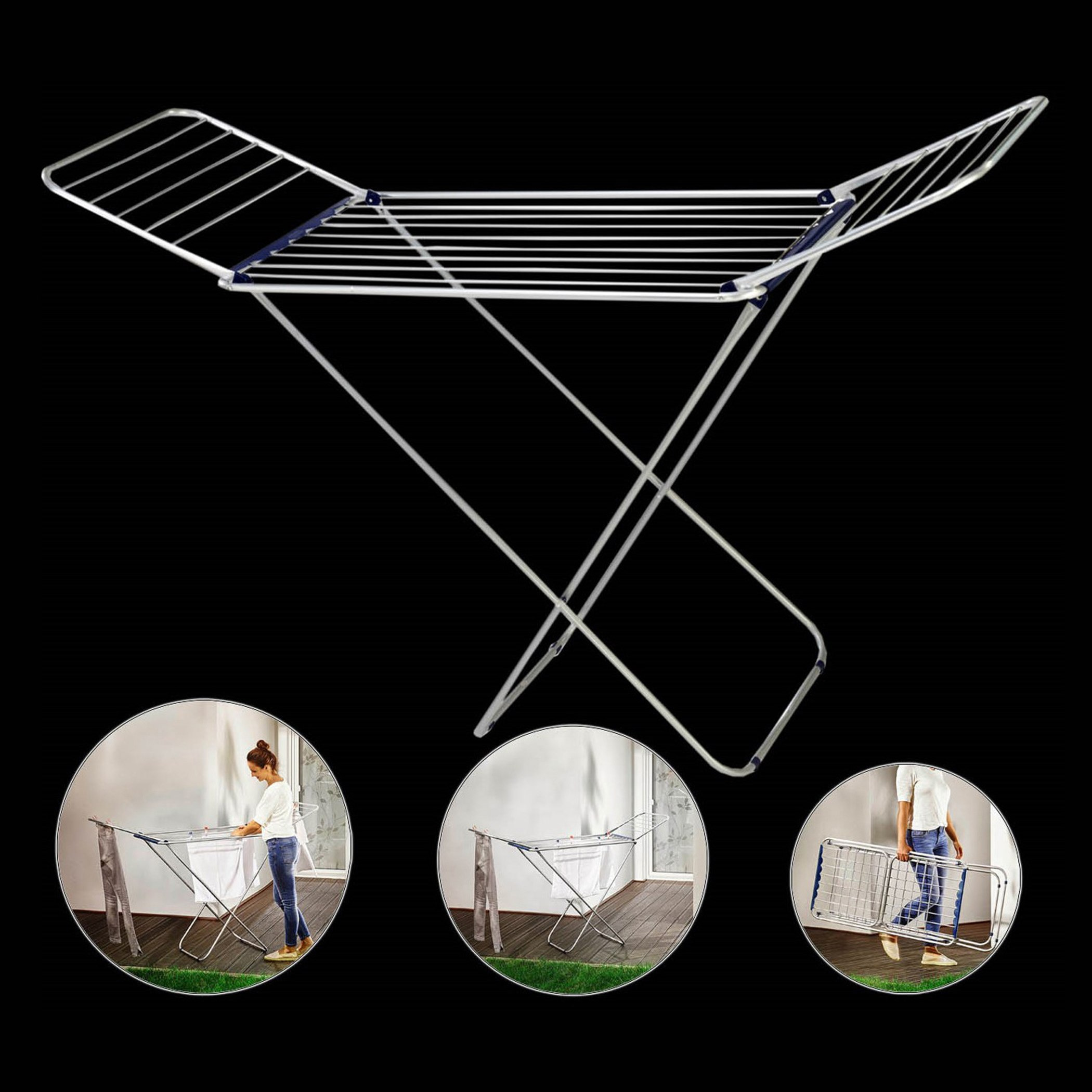 Amity Aluminium Cloth Dryer - 185x55x120 cm-hbxhomeware-bathandlaundry-clothesdryingracks-image-3