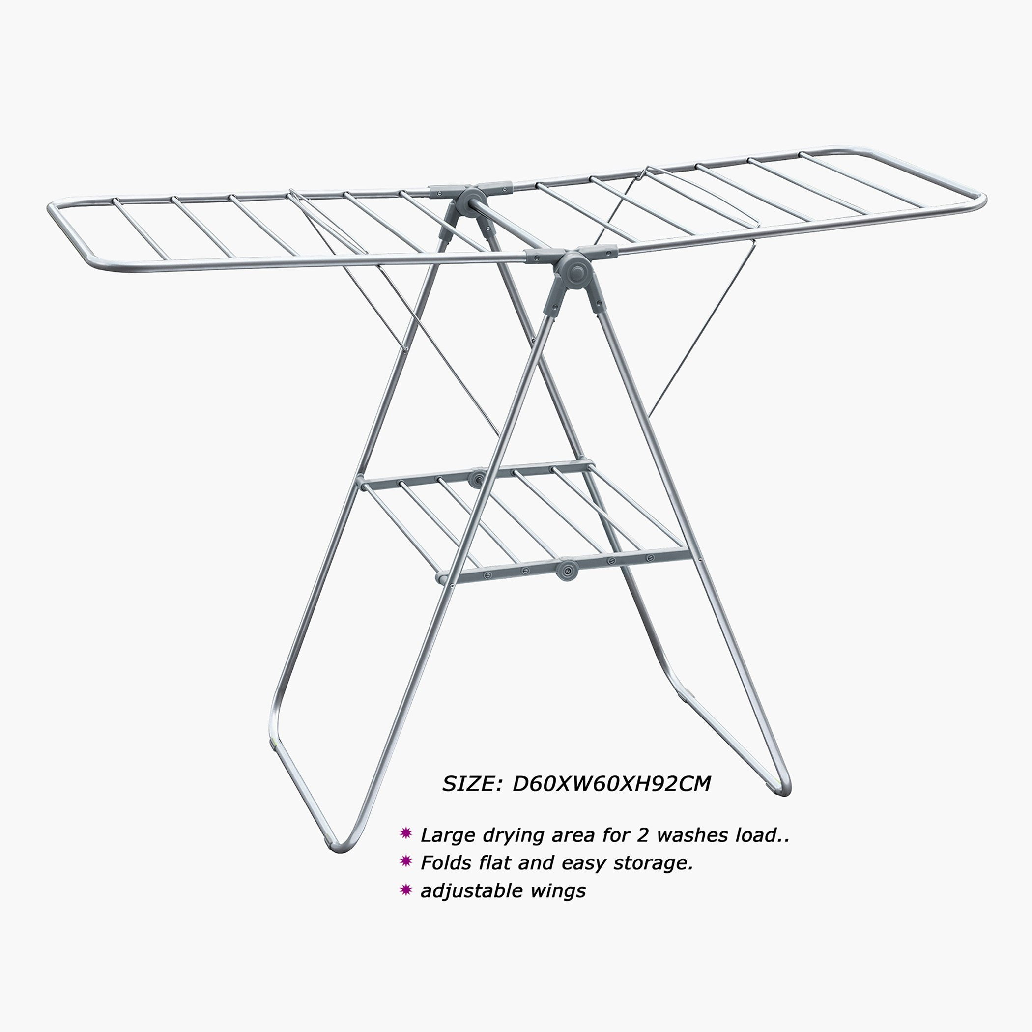 مجفف ملابس من أميتي- 137x60x92 سم-hbxhomeware-bathandlaundry-clothesdryingracks-image-3