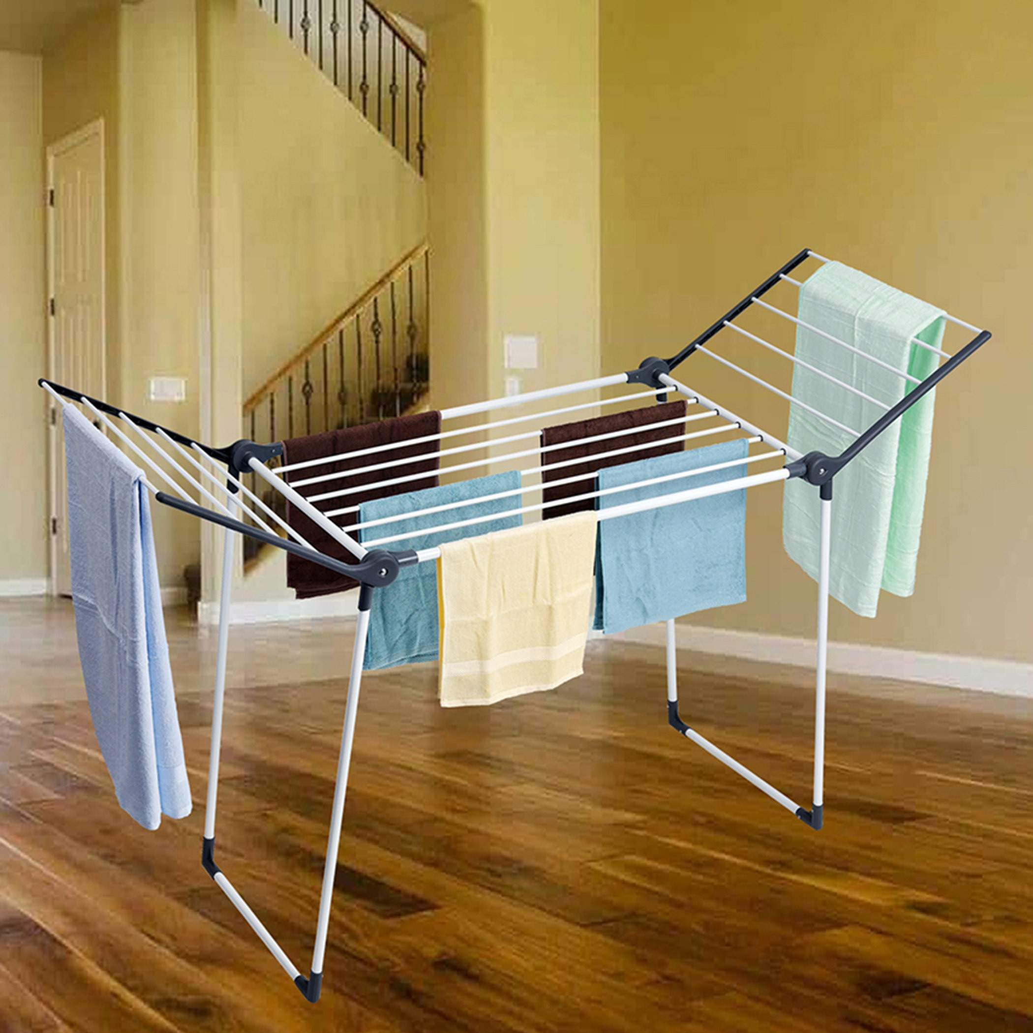 مجفف ملابس بتصميم فراشة من أميتي - 170x64x108 سم-hbxhomeware-bathandlaundry-clothesdryingracks-image-1