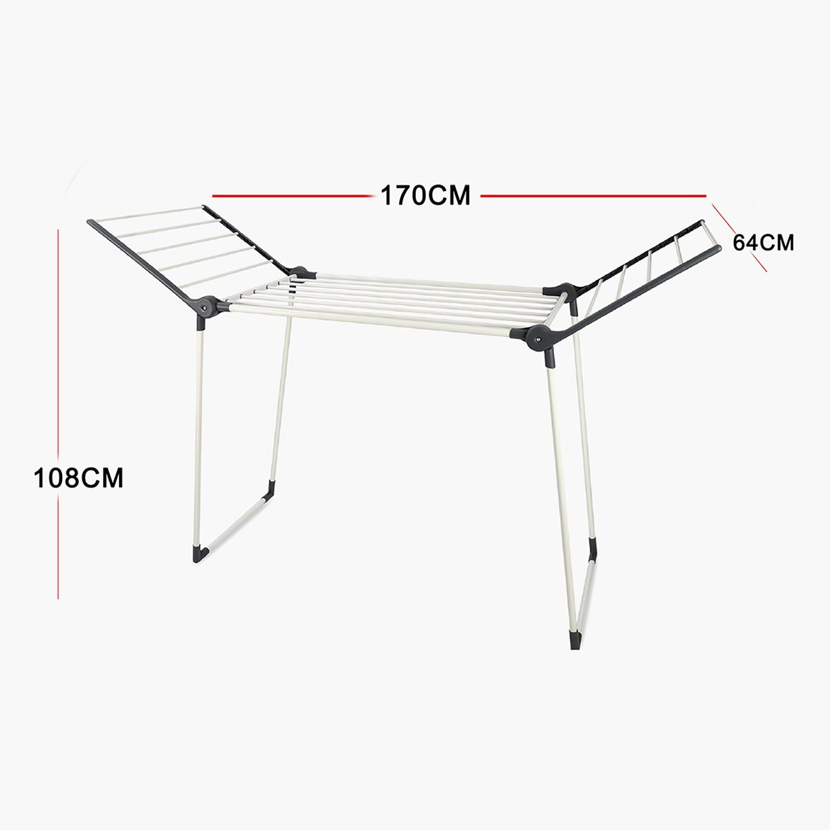 مجفف ملابس بتصميم فراشة من أميتي - 170x64x108 سم-hbxhomeware-bathandlaundry-clothesdryingracks-image-5