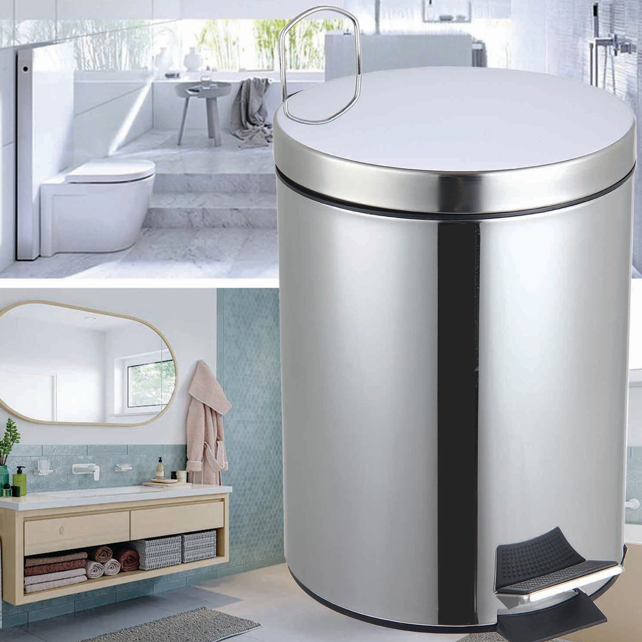 سلة نفايات ستانلس ستيل بدواسة من أميتي - 20 لتر-hbxhomeware-hbxbathroom-image-2
