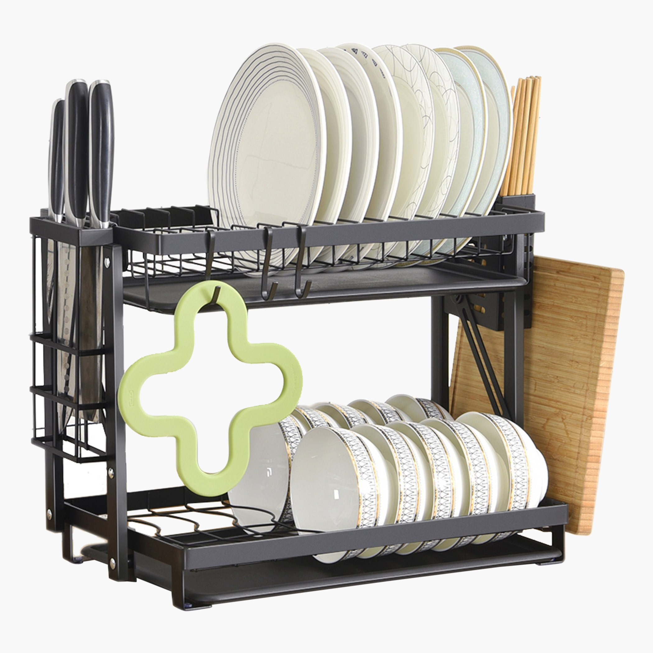 Amity 2-Layer Foldable Dish Rack-hbxhomeware-hbxkitchen-image-2