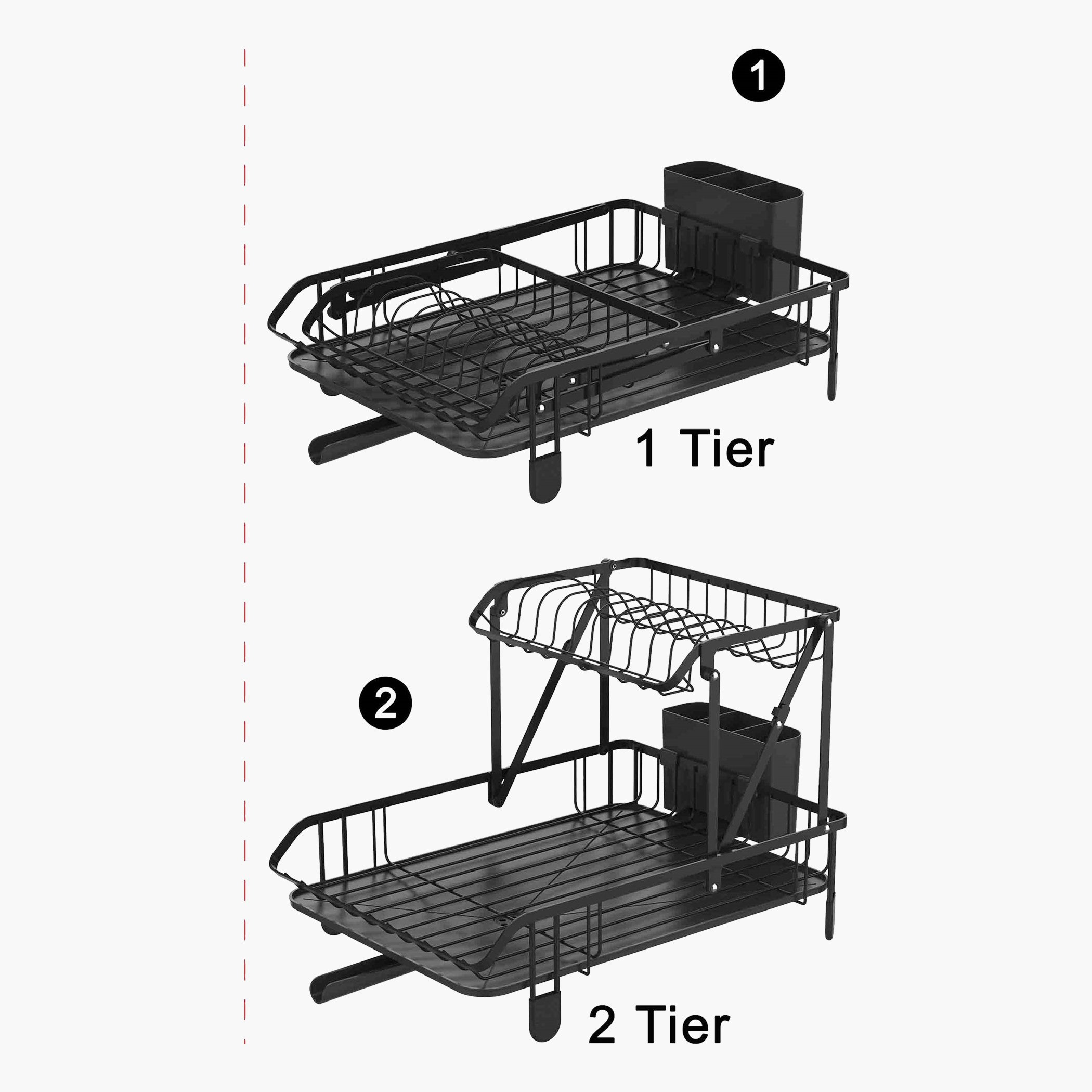 Amity 2-Tier Foldable Dish Rack-hbxhomeware-hbxkitchen-image-4