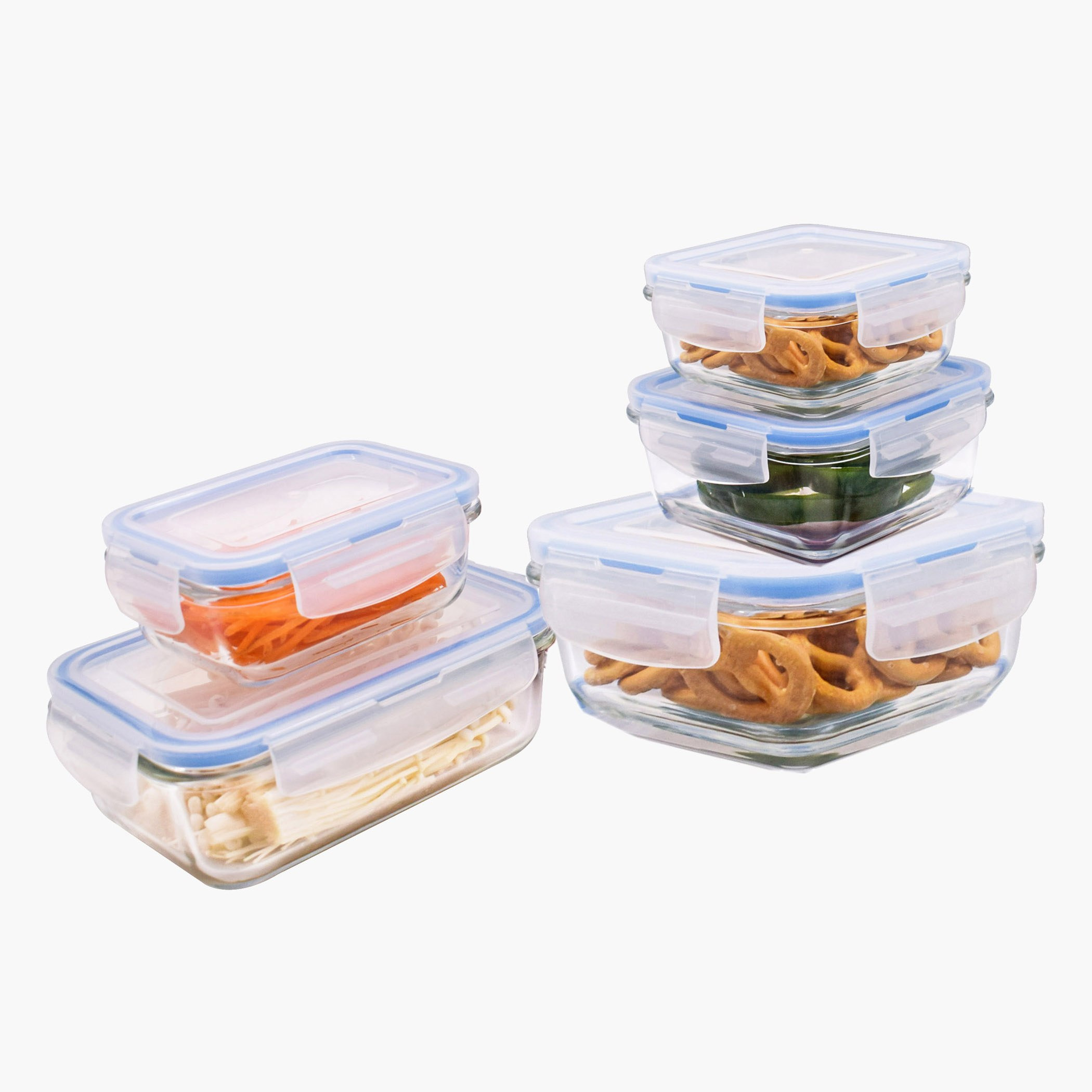 طقم حاويات تخزين طعام زجاجية 5 قطع من أميتي-hbxhomeware-hbxkitchen-image-1