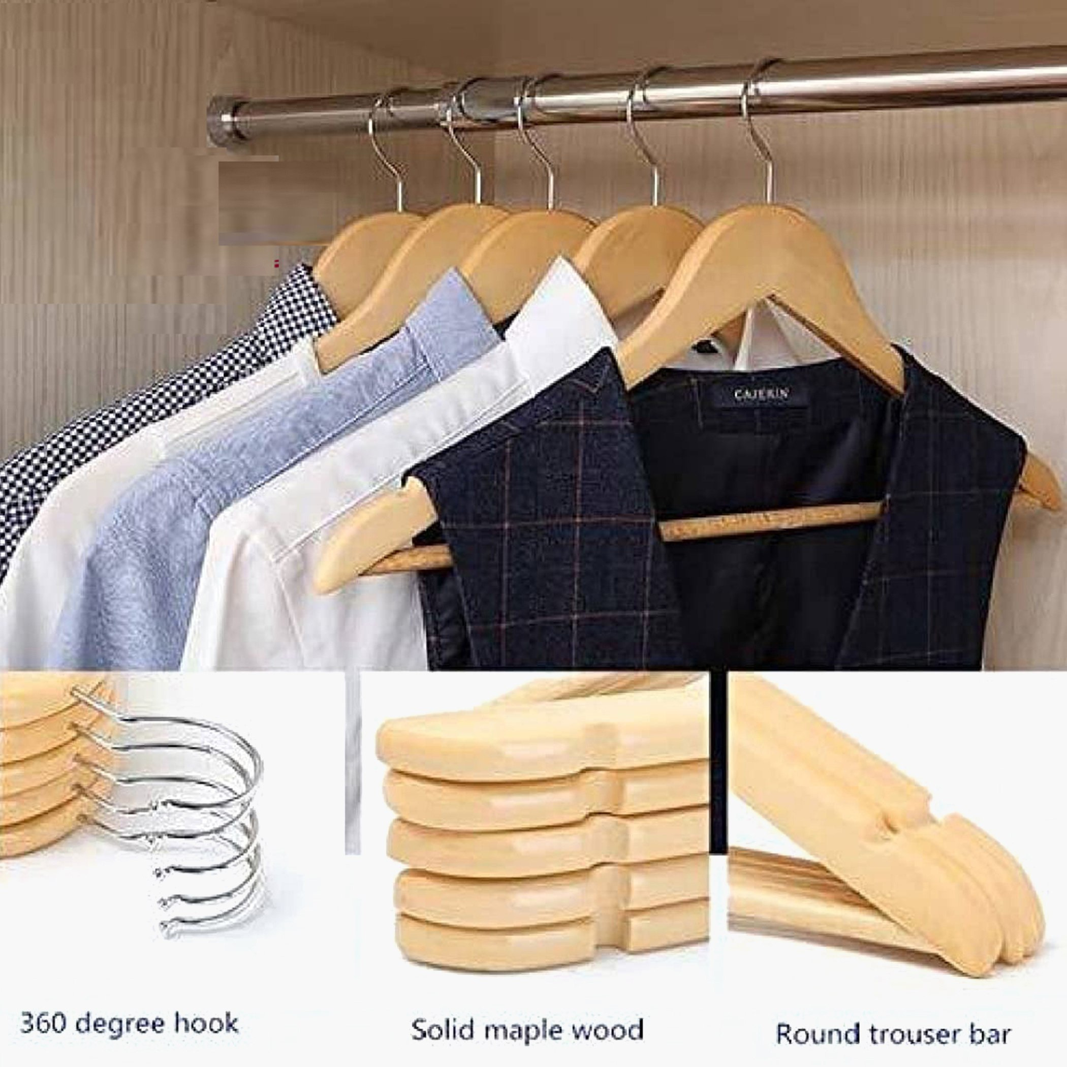 مجموعة علّاقات خشبية 6 قطع من أميتي-hbxhomeware-bathandlaundry-clothesdryingracks-image-2