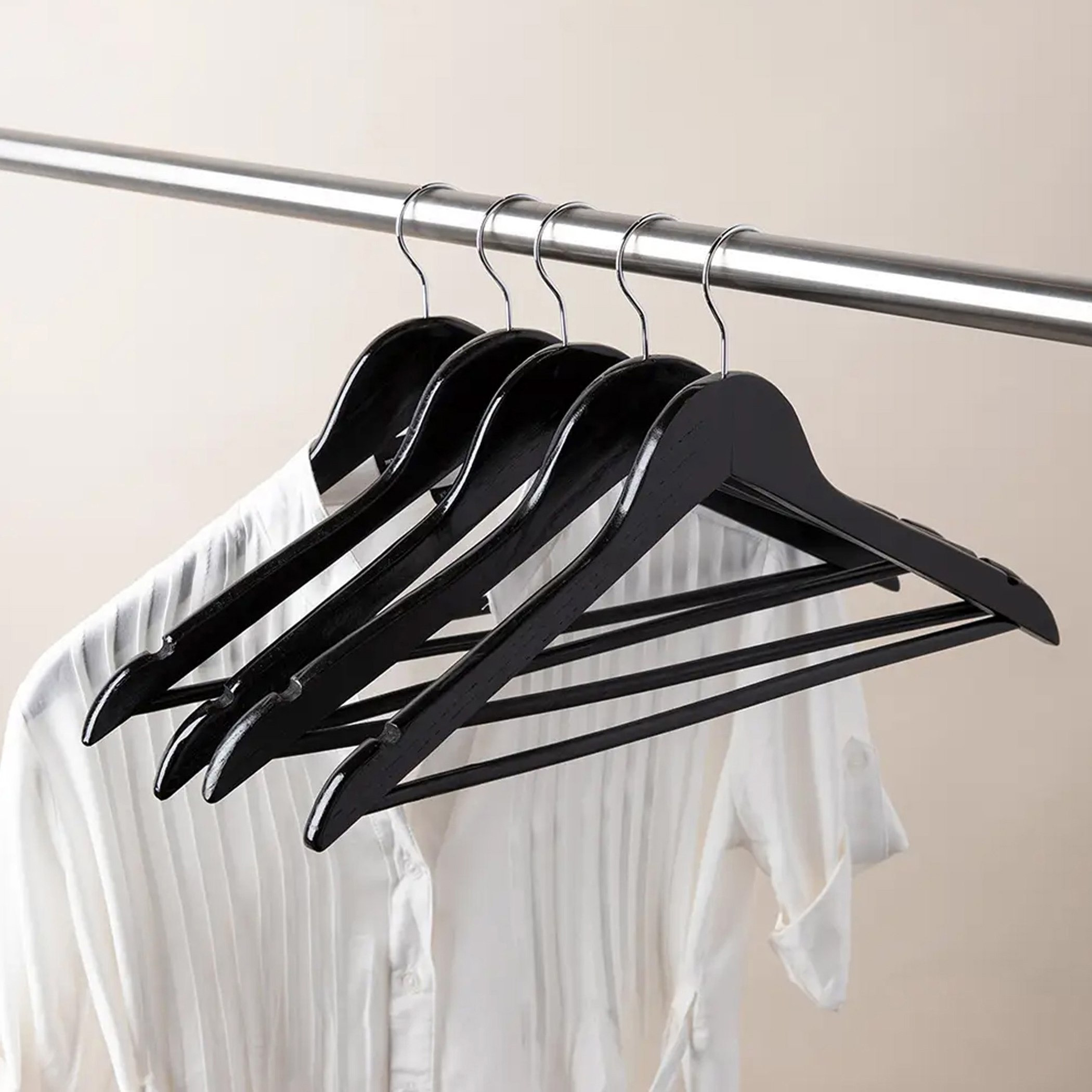 مجموعة علّاقات خشبية 6 قطع من أميتي-hbxhomeware-bathandlaundry-clothesdryingracks-image-3