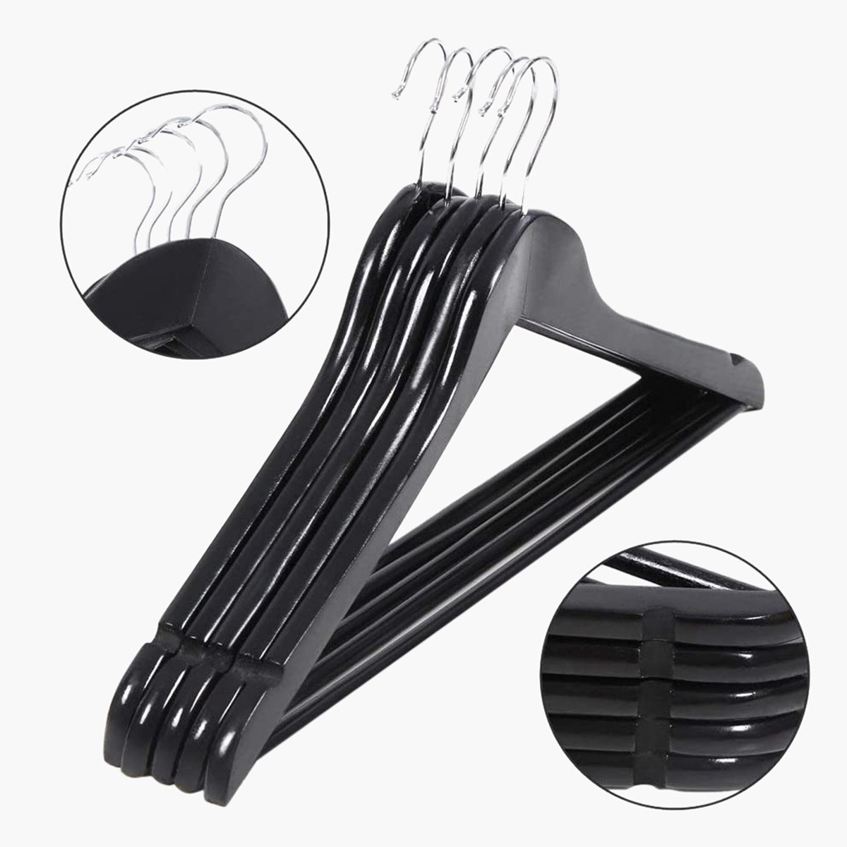 مجموعة علّاقات خشبية 6 قطع من أميتي-hbxhomeware-bathandlaundry-clothesdryingracks-image-4