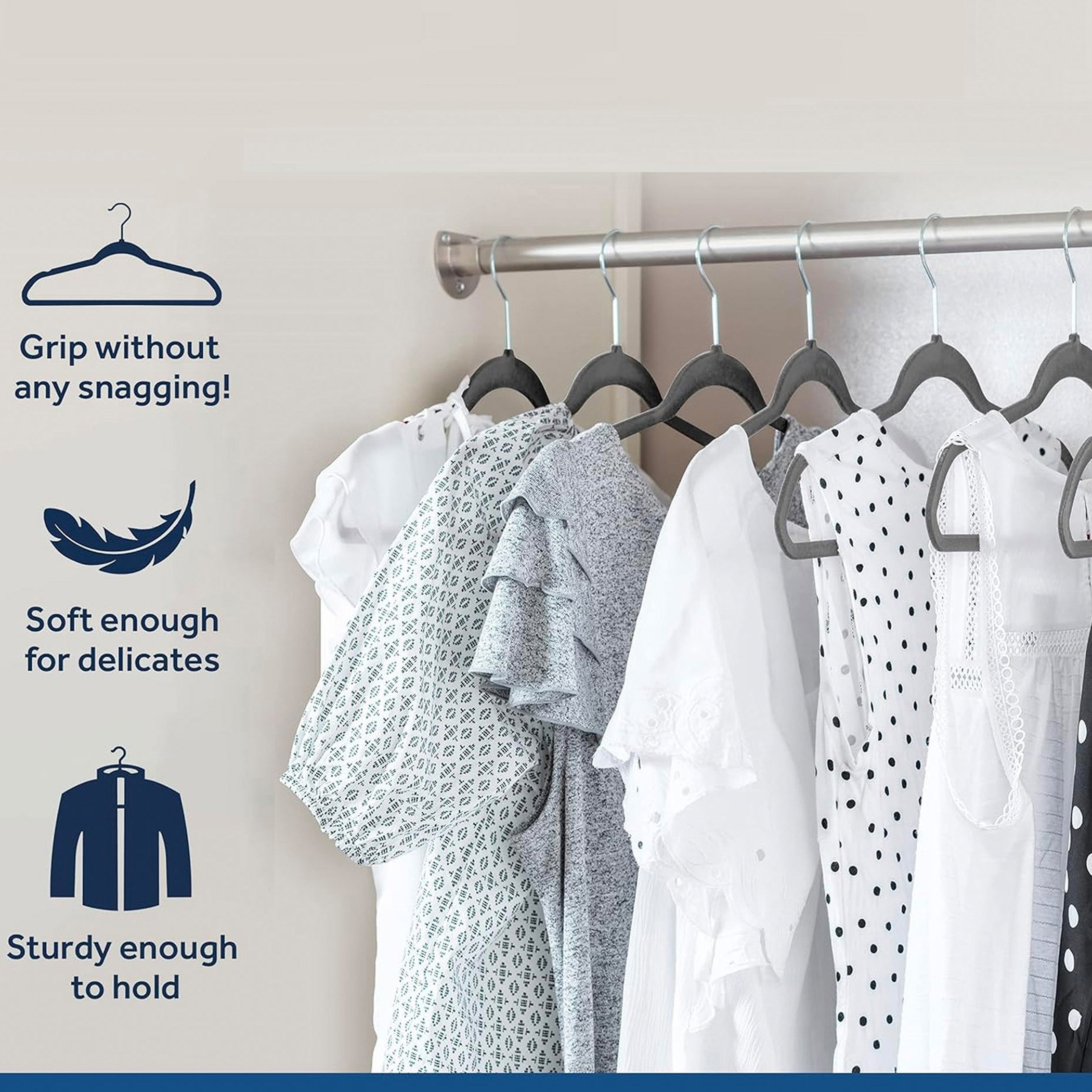 طقم علّاقات مخملية 6 قطع من أميتي-hbxhomeware-bathandlaundry-clothesdryingracks-image-2