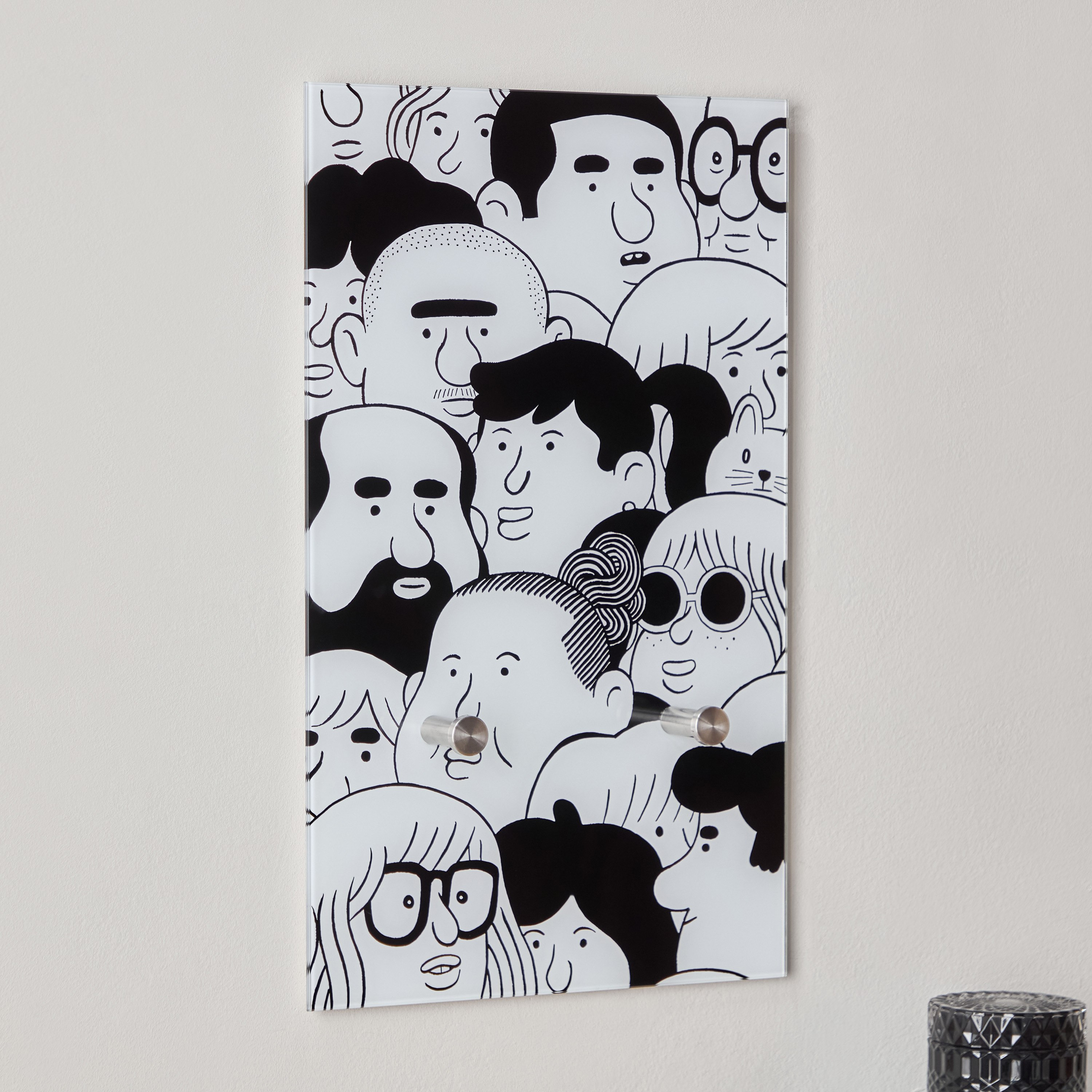 خطاف ملابس معدني زجاجي من فيرو - 30x5.5x50 سم-hbxdiningroom-decorandaccessories-hooks-image-1