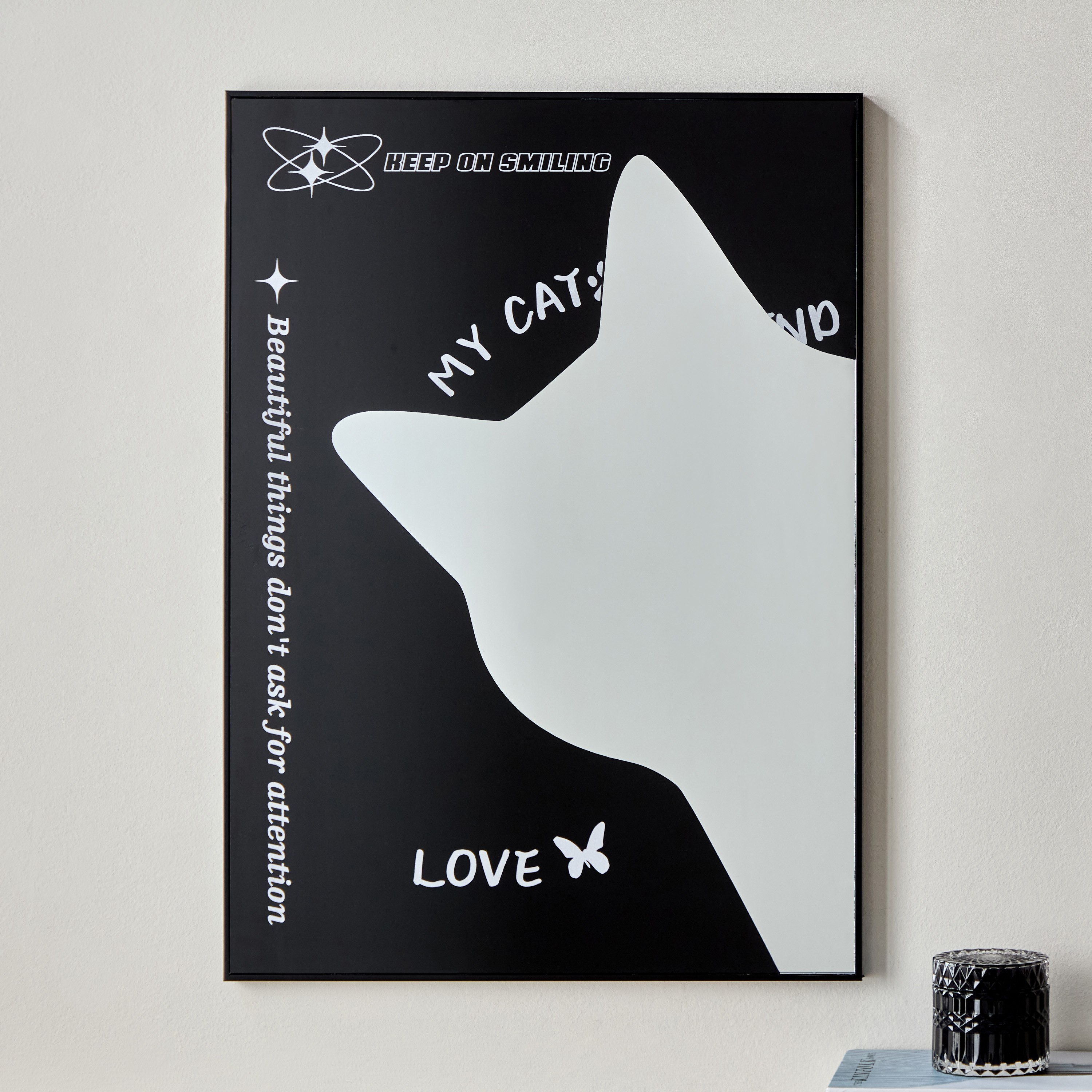 Fero Cat Tinted Framed Mirror Wall Art - 50x2x70 cm-PROMO_HB_AE_B2G2_011025-image-2
