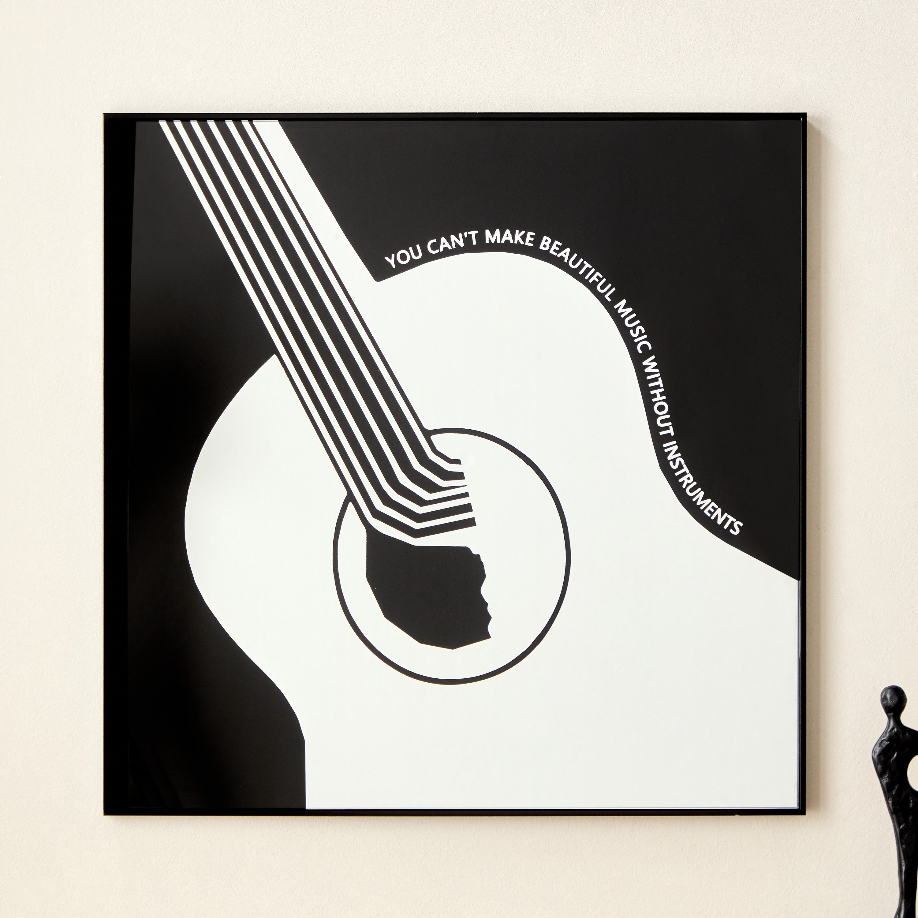 Fero Tinted Guitar Framed Wall Art - 60x1x60 cm-hbxbedroom-walldecor-mirrors-image-2
