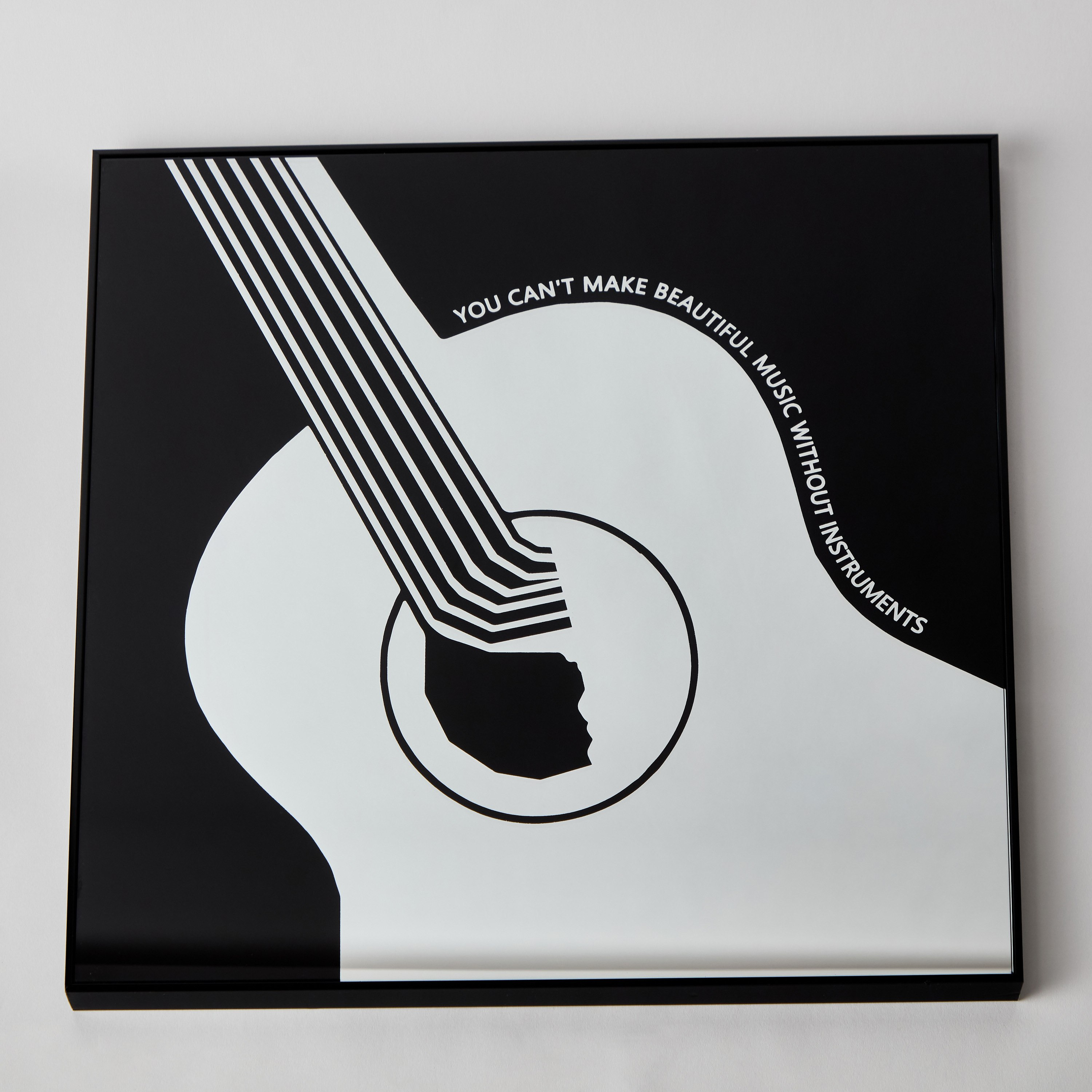 Fero Tinted Guitar Framed Wall Art - 60x1x60 cm-hbxbedroom-walldecor-mirrors-image-5