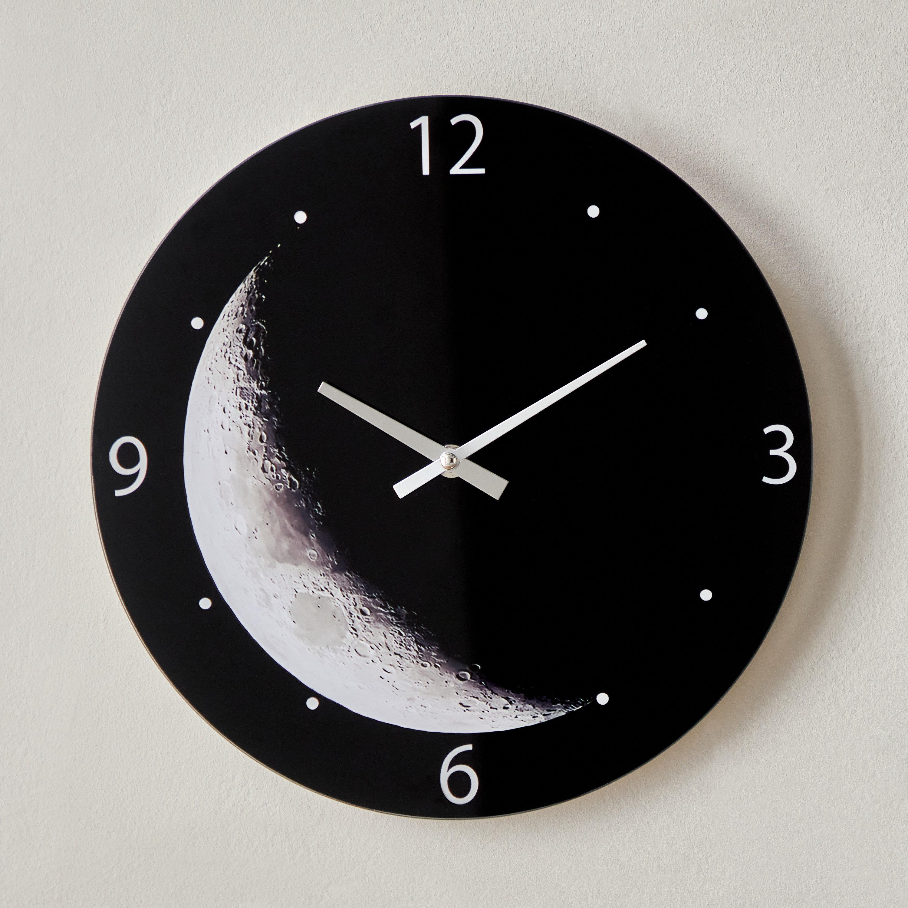 ساعة بتصميم هلال وزجاج ملون من فيرو - 30x4.5x30 سم-hbxdiningroom-decorandaccessories-clocks-image-2