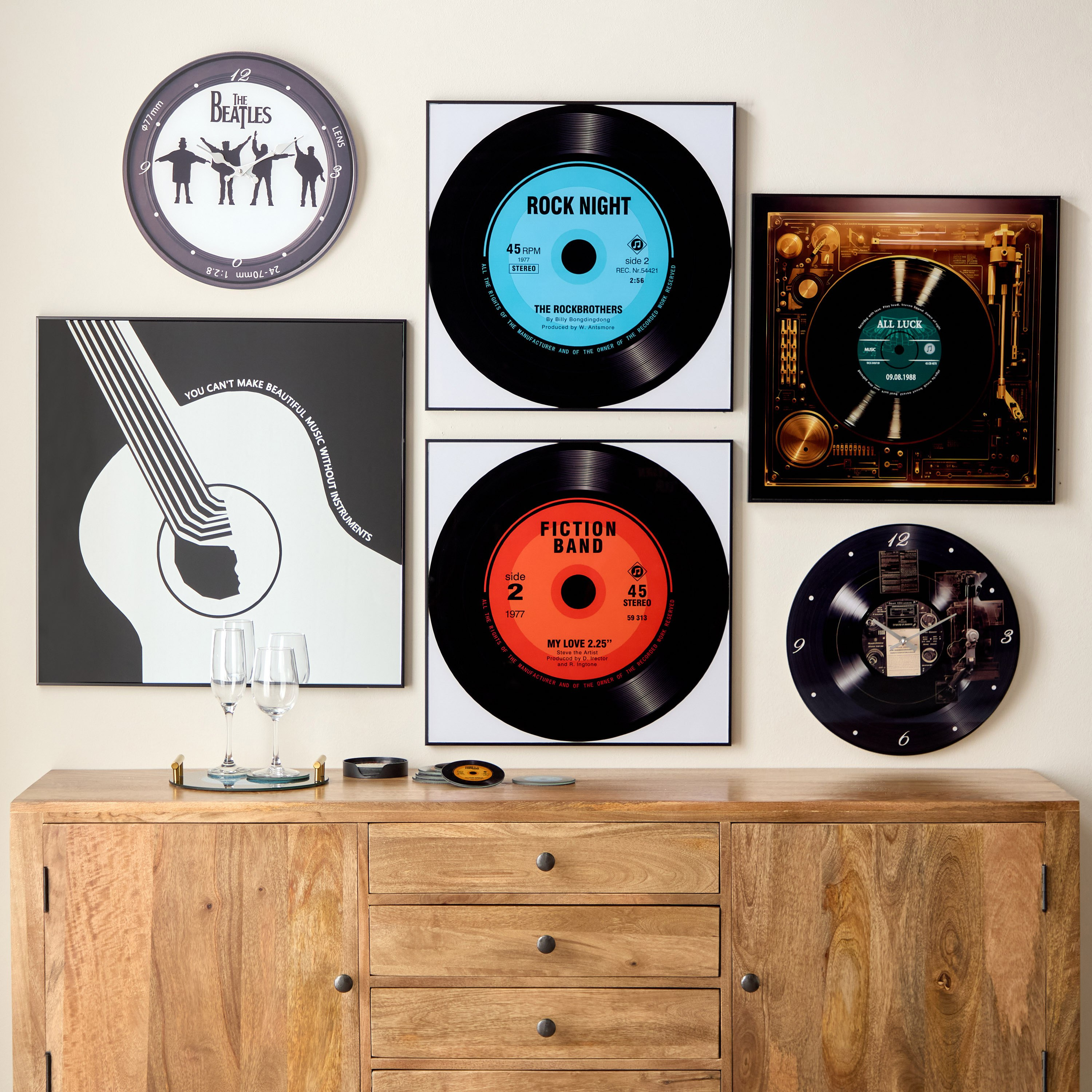 ساعة بزجاج ملوّن من فيرو- 38x4.5x38 سم-hbxdiningroom-decorandaccessories-clocks-image-4