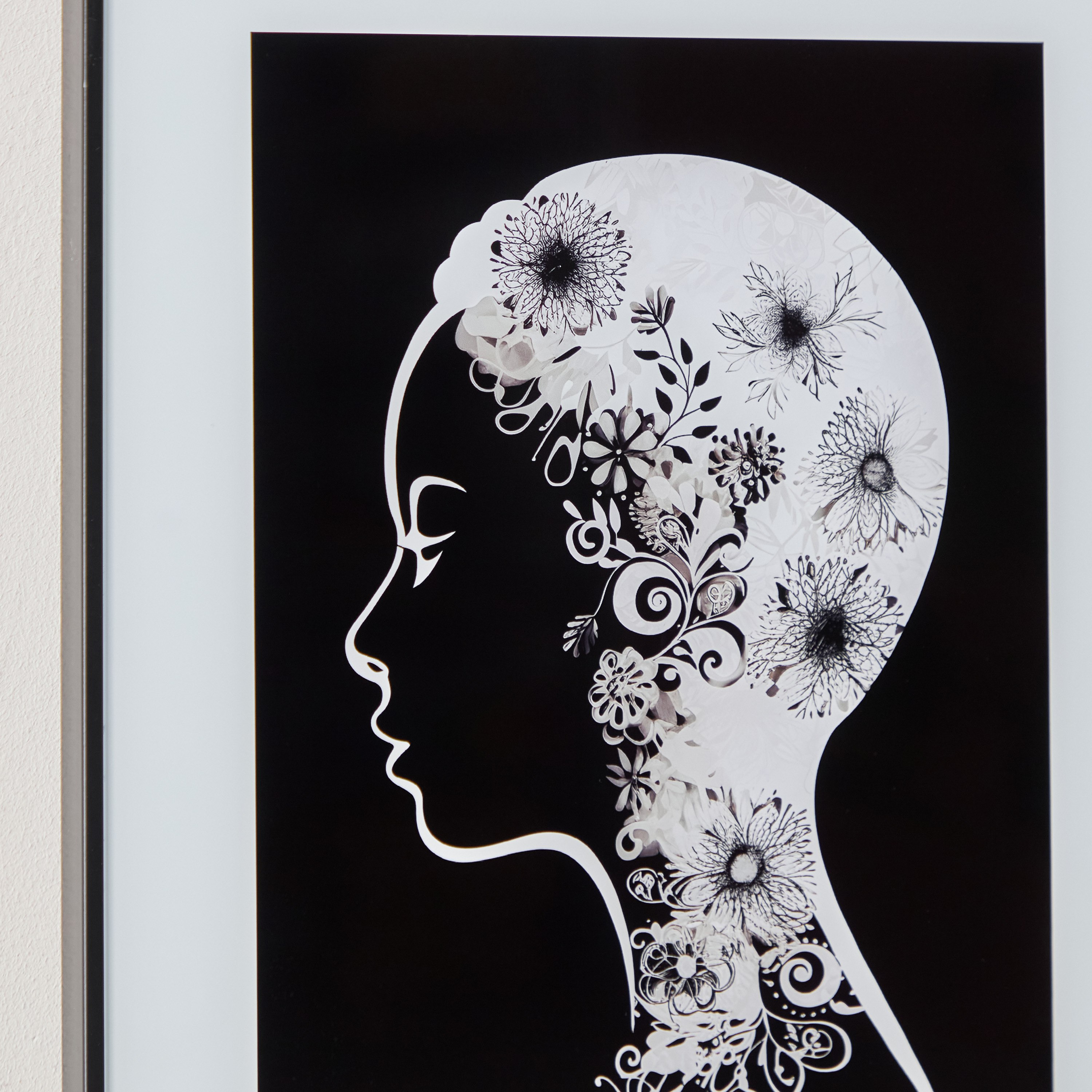 Fero Lady Wall Plaque Tinted Glass Frame - 30x2x40 cm-hbxdiningroom-walldecor-wallart-image-3