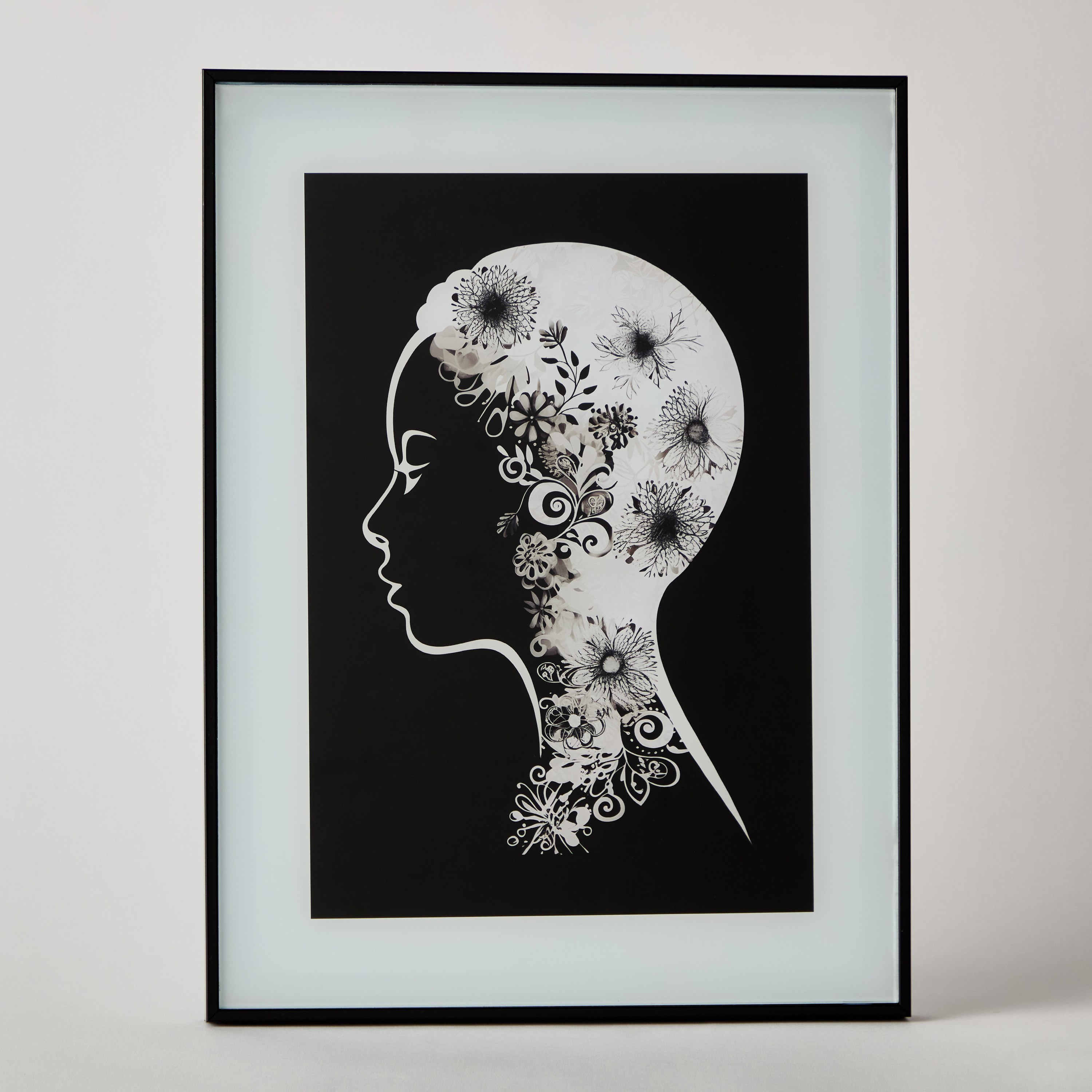 Fero Lady Wall Plaque Tinted Glass Frame - 30x2x40 cm-hbxdiningroom-walldecor-wallart-image-5