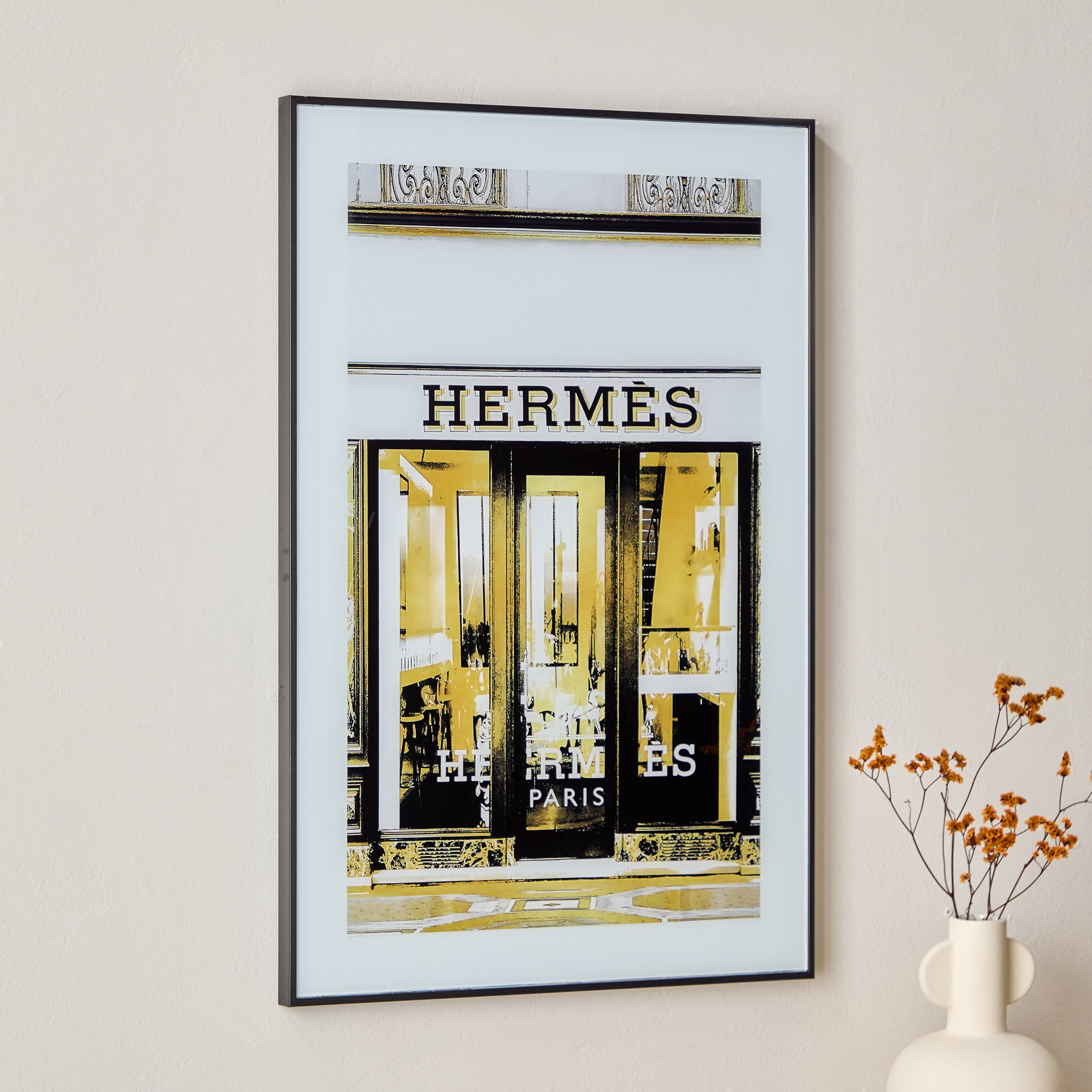 Front Wall Plaque Tinted Glass Frame - 40x2x60 cm-hbxdiningroom-walldecor-wallart-image-1