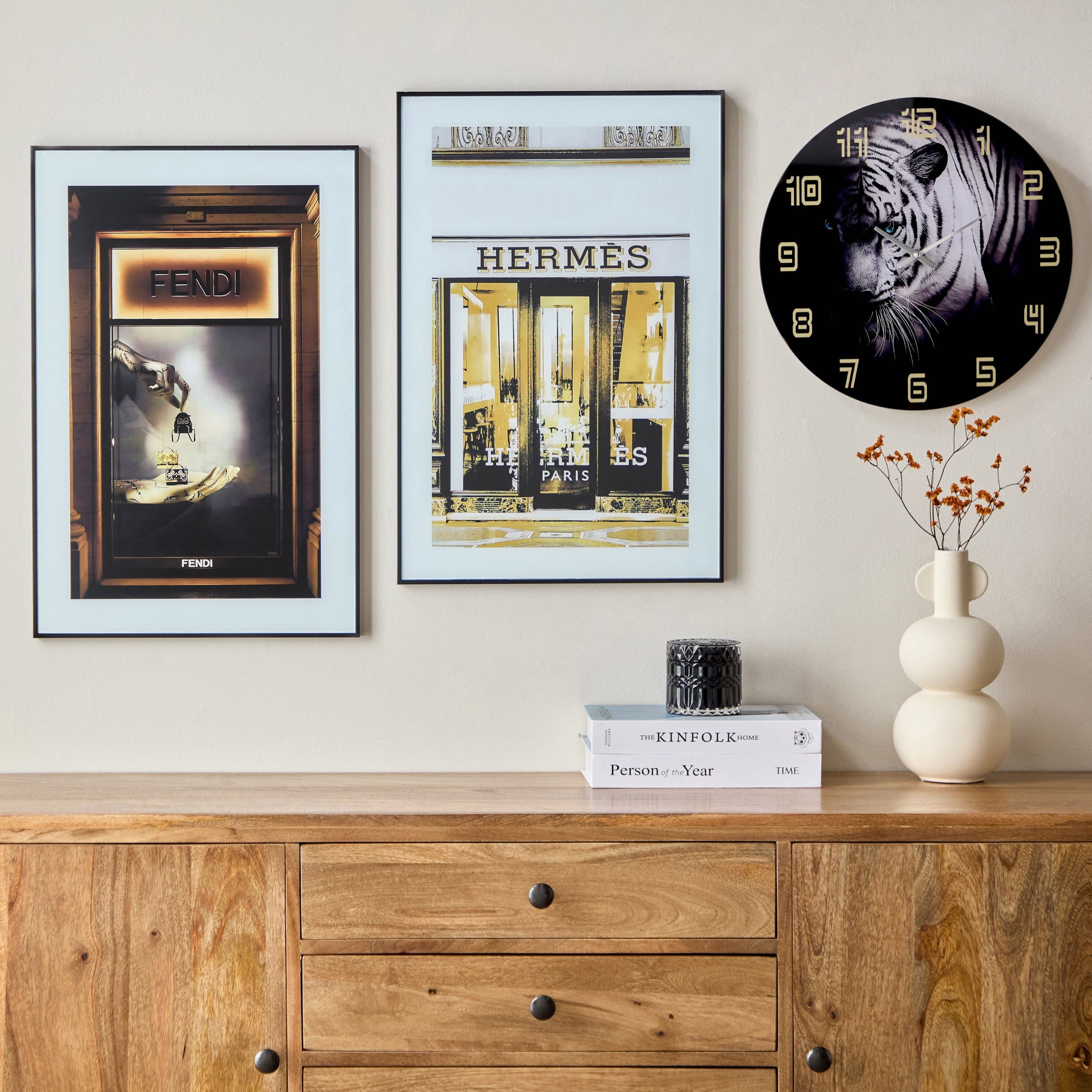 زينة حائط بإطار زجاجي ملّون من فيرو- 40x2x60 سم-hbxdiningroom-walldecor-wallart-image-4