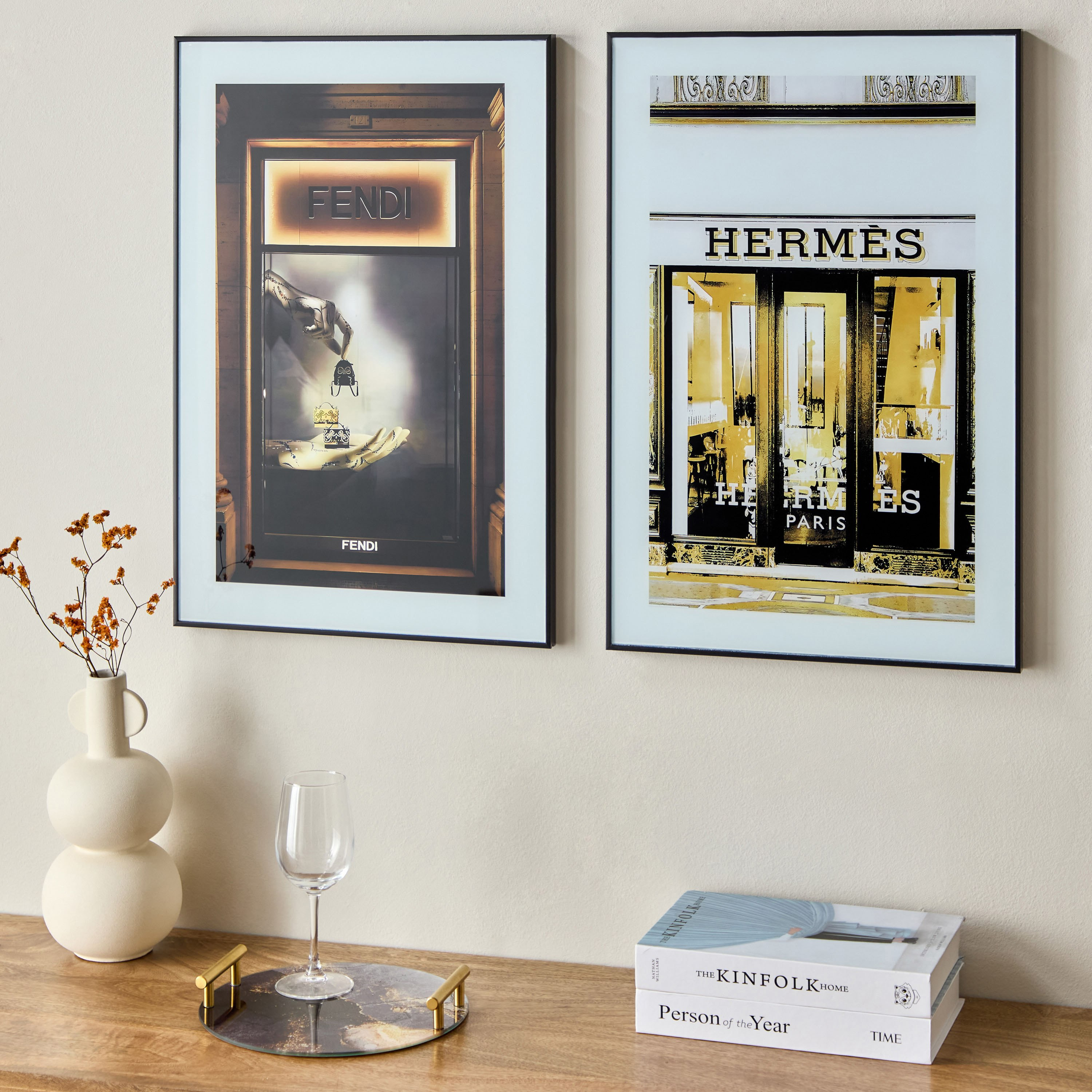 صينية زجاج بمقبضين معدن من فيرو - 25x3.5x25 سم-hbxhomeware-hbxdecorandfurnishings-image-3