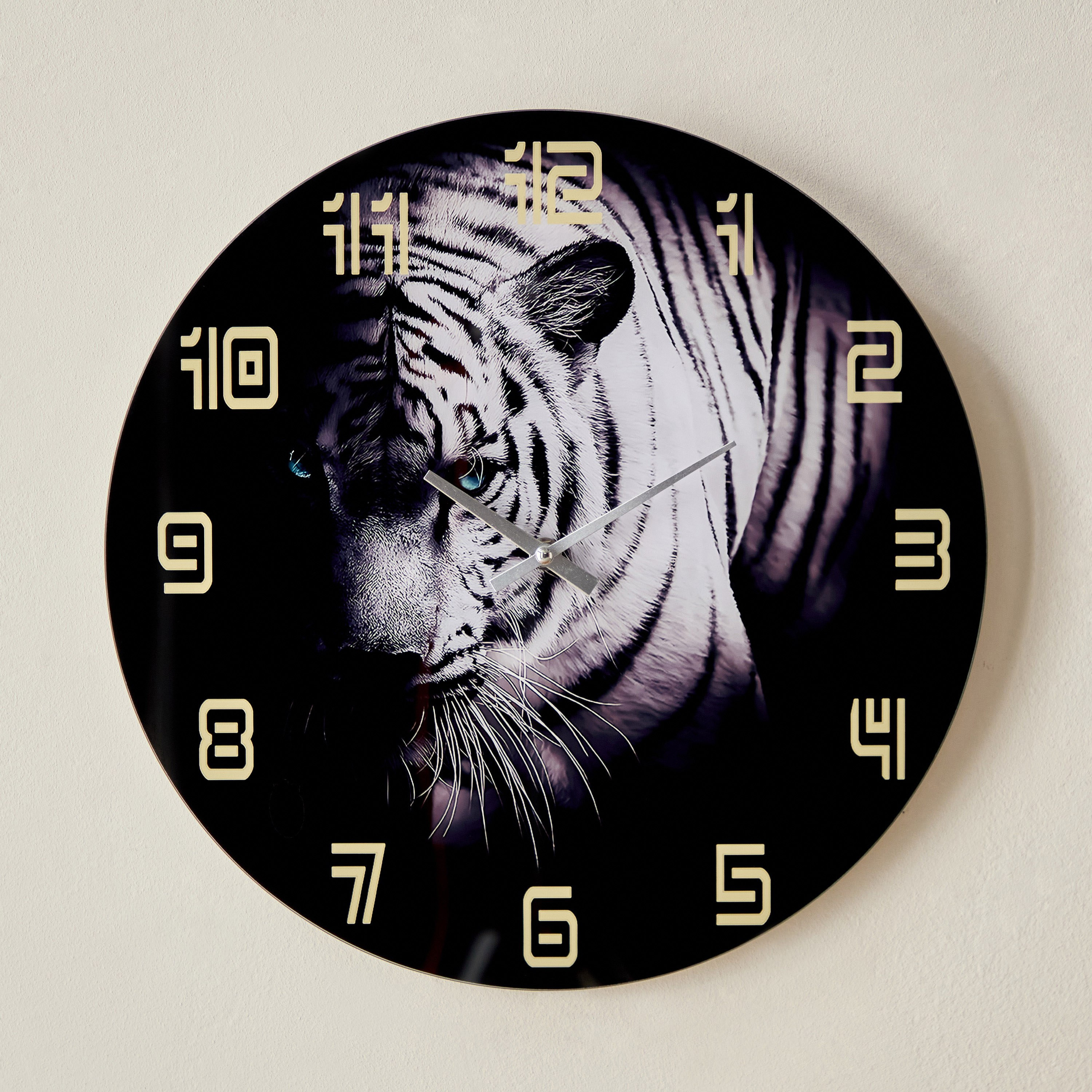 Fero Tiger Clock with Tinted Glass - 38x4.5x38 cm-hbxdiningroom-decorandaccessories-clocks-image-2