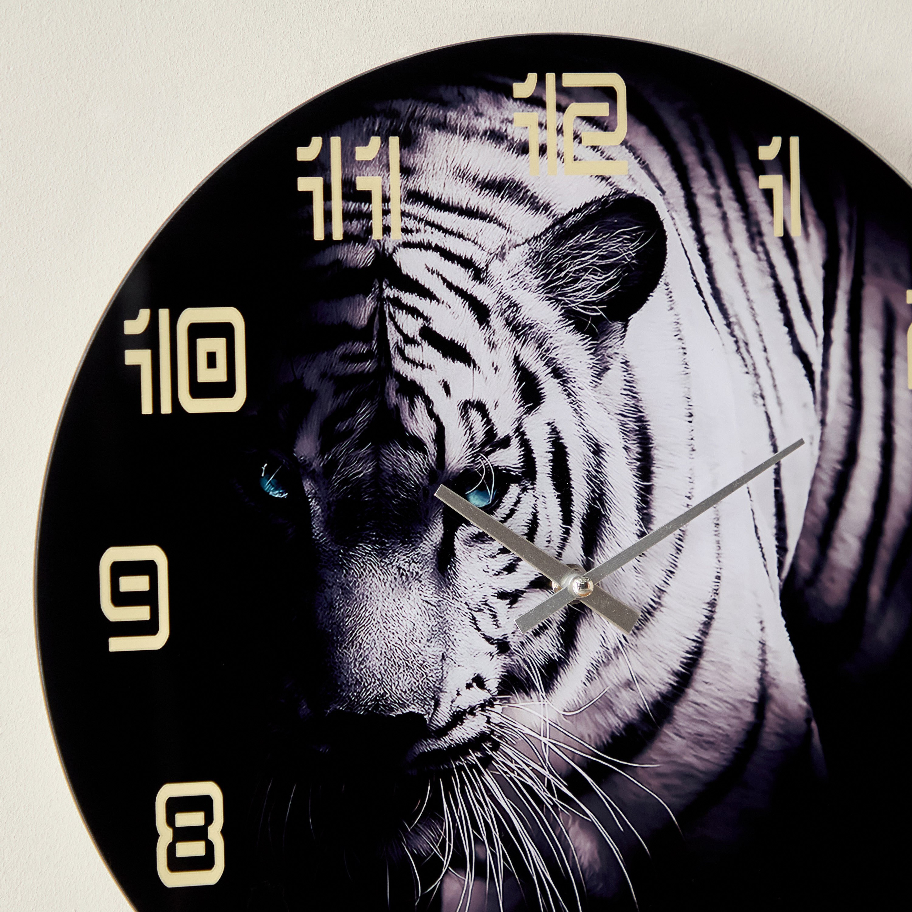 Fero Tiger Clock with Tinted Glass - 38x4.5x38 cm-hbxdiningroom-decorandaccessories-clocks-image-3