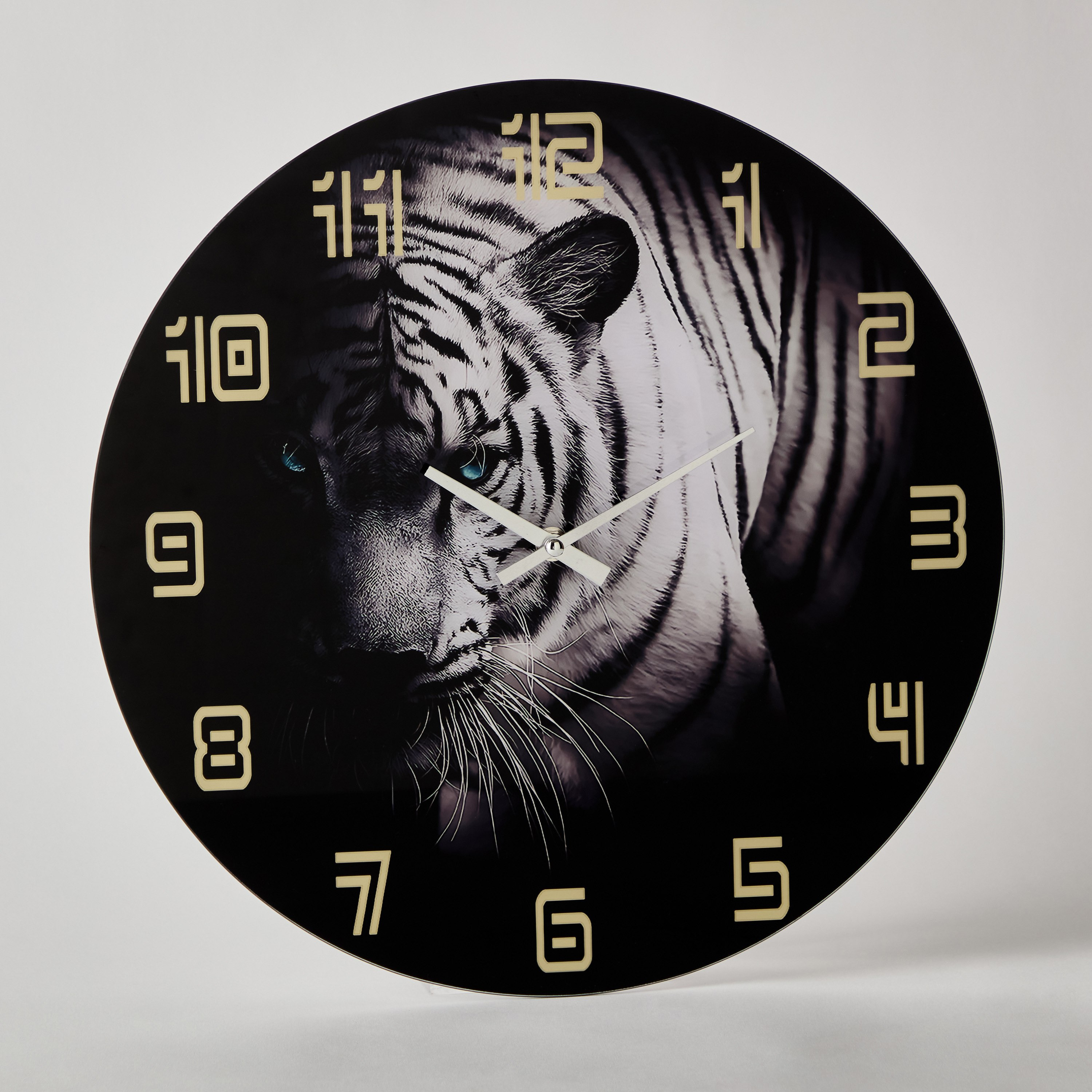 Fero Tiger Clock with Tinted Glass - 38x4.5x38 cm-hbxdiningroom-decorandaccessories-clocks-image-5