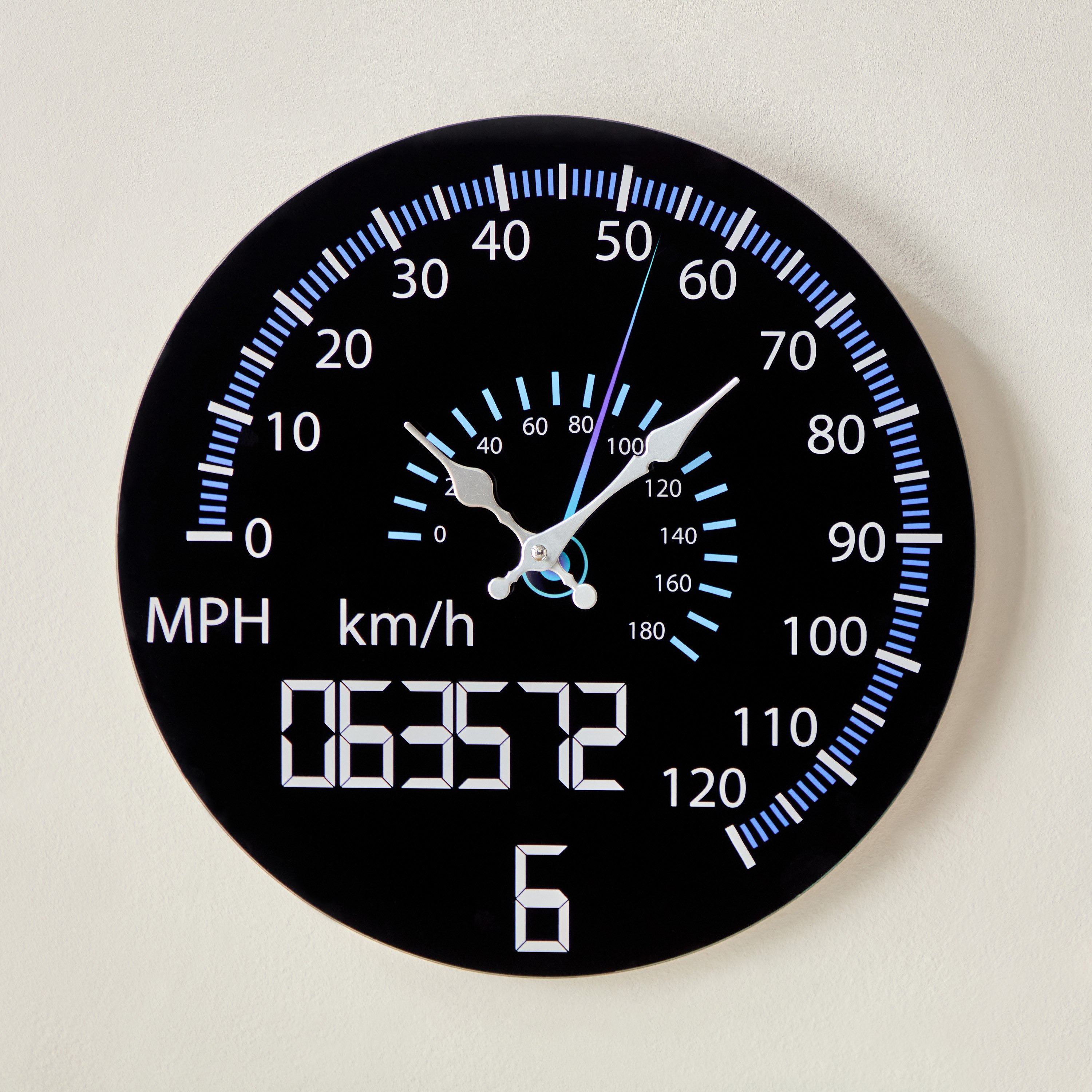 ساعة عدّاد السرعة بزجاج ملون من فيرو- 38x4.5x38 سم-hbxdiningroom-decorandaccessories-clocks-image-2