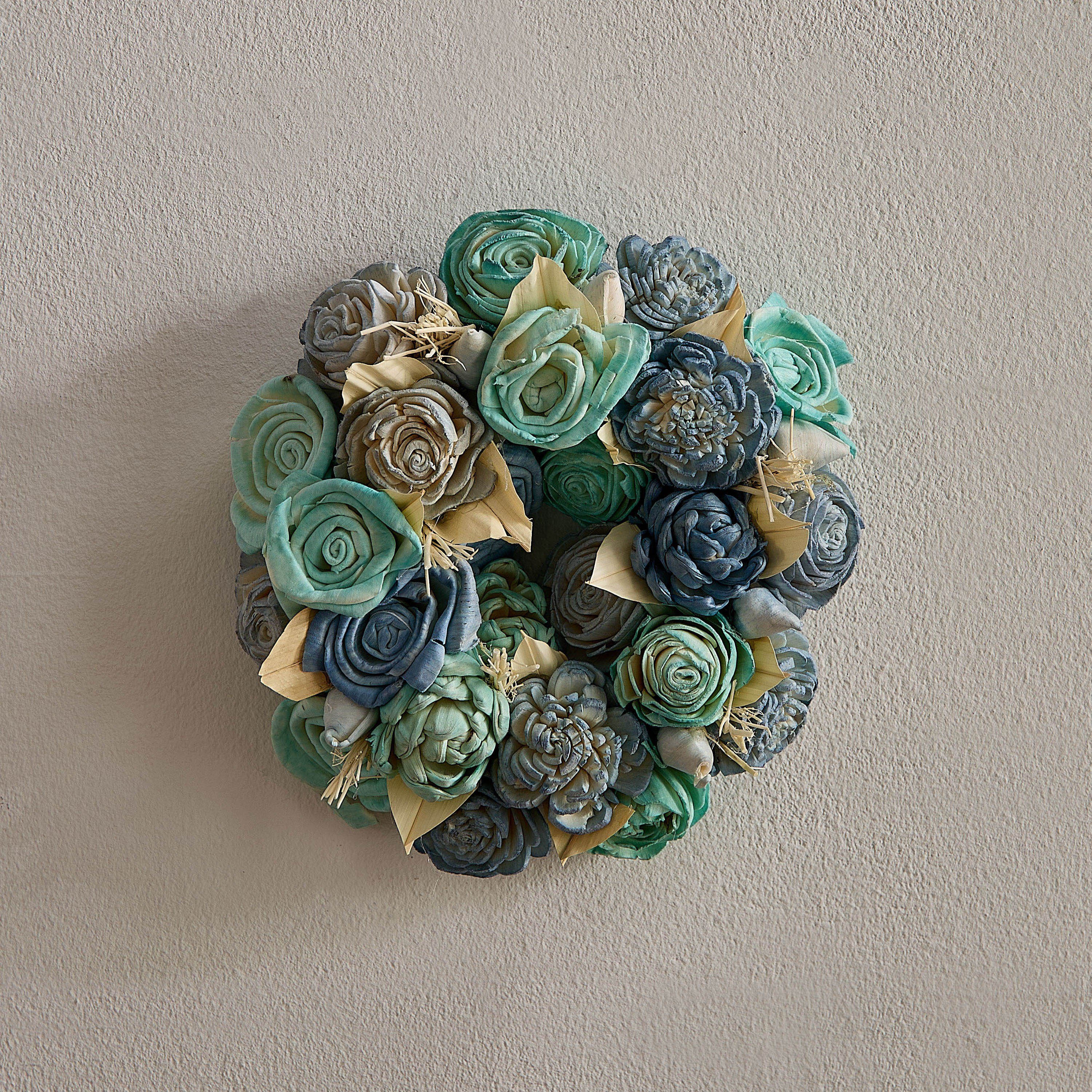 إكليل زهور ميكس سولا من سينا- 18×18×5 سم-hbxdecorandfurnishings-homeaccessories-artificialflowersandplants-image-1