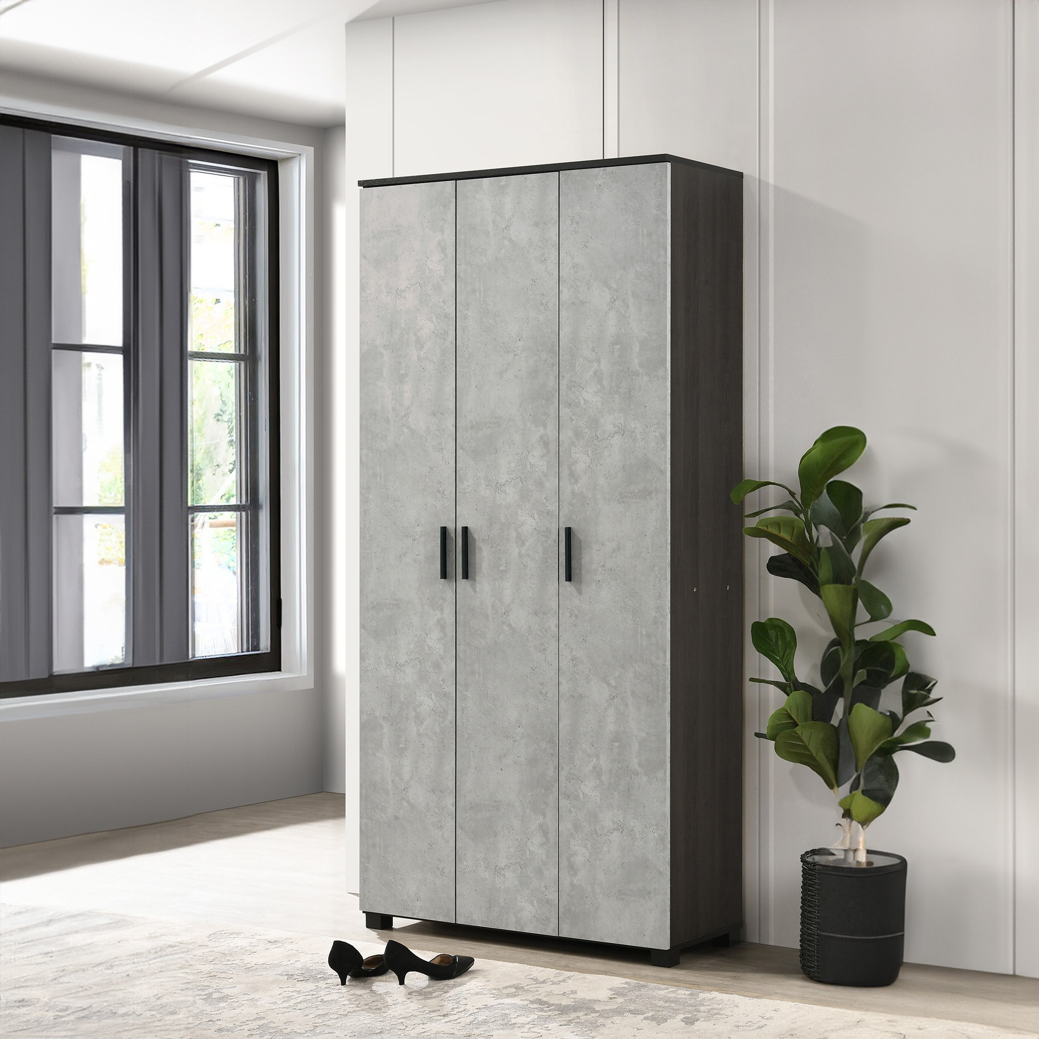 خزانة أحذية طويلة 3 أدراج لـ 44 زوجا من كابري-hbxbedroom-shoecabinetsandracks-image-1