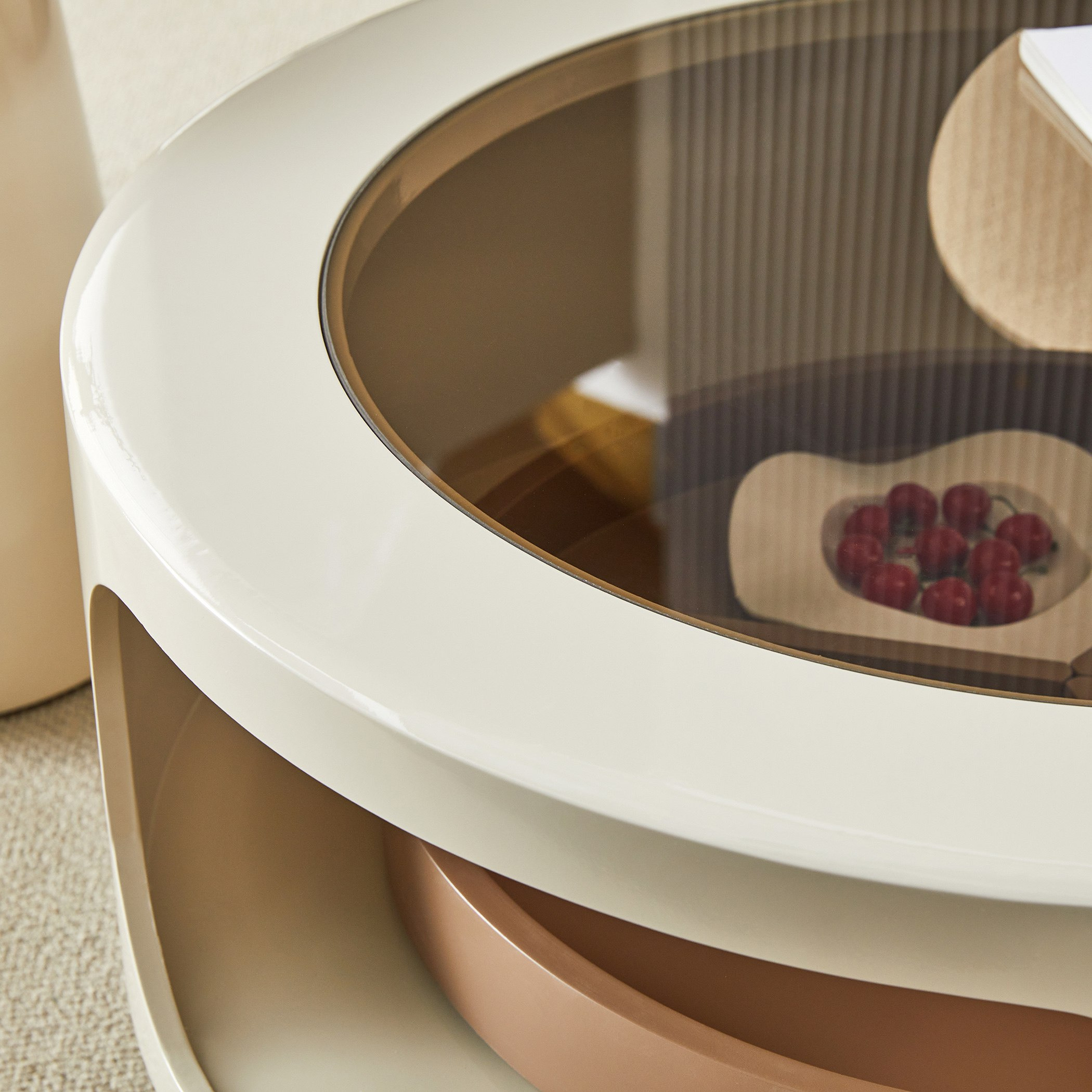 طقم طاولات قهوة بسطح زجاجي دوار قطعتين من أوسكار-hbxlivingroom-tablesandstands-coffeetables-image-6