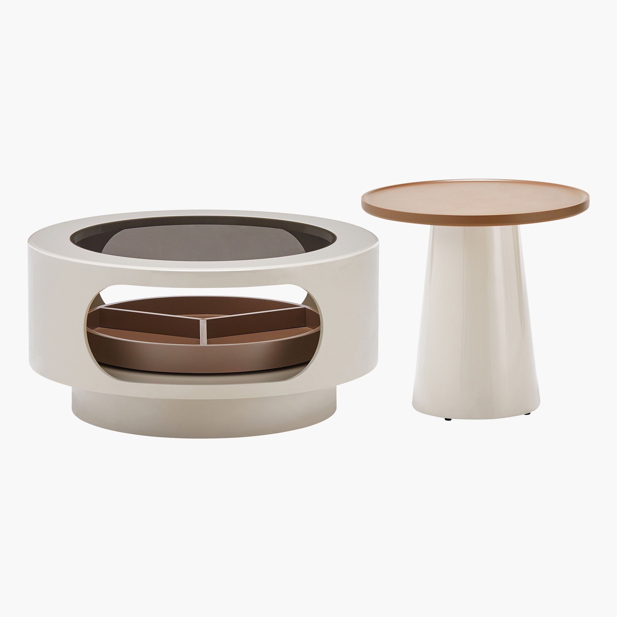 طقم طاولات قهوة بسطح زجاجي دوار قطعتين من أوسكار-hbxlivingroom-tablesandstands-coffeetables-image-8