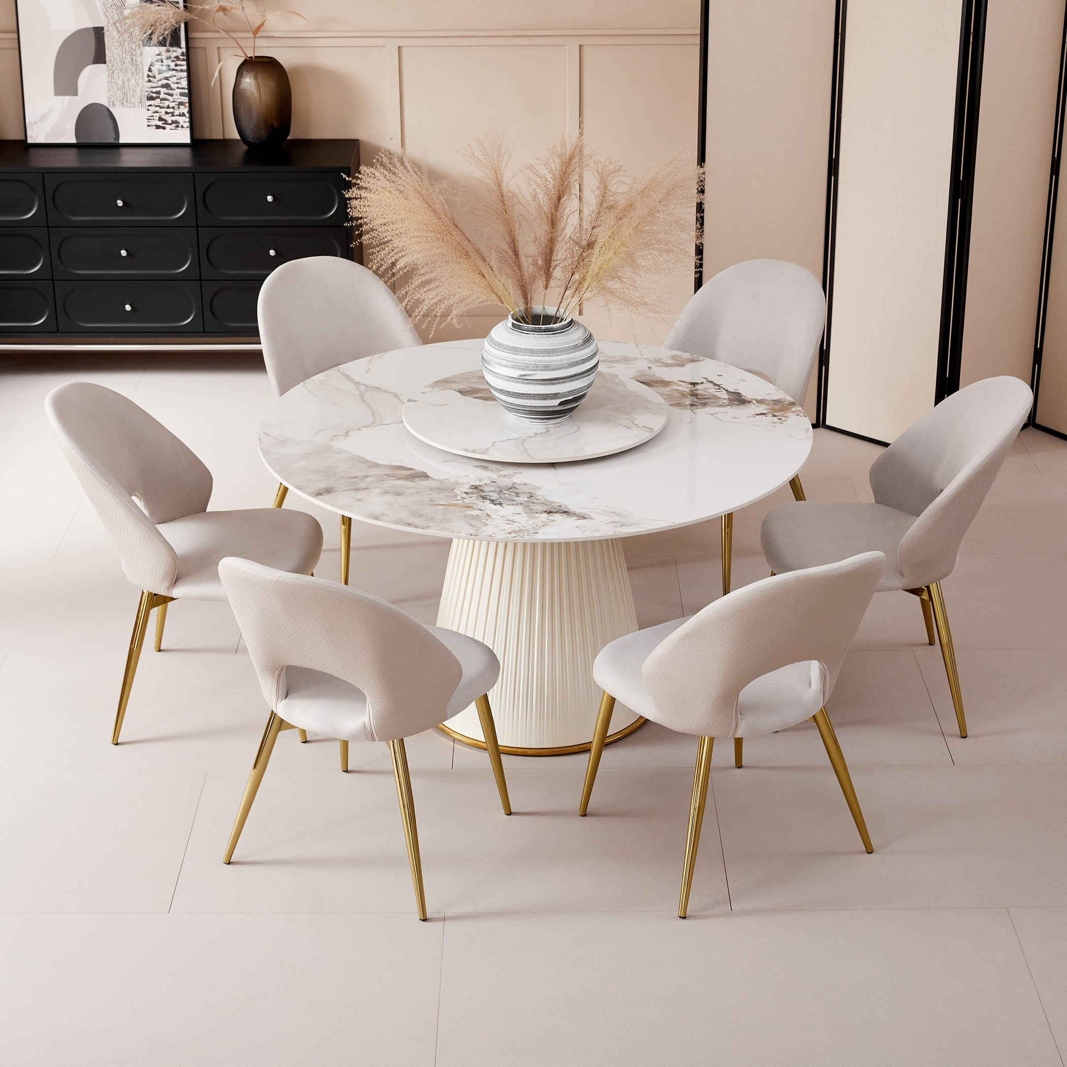 Carmella 6-Seater Round Sintered Stone Dining Table with Lazy Susan-hbxdiningroom-diningtablesandsets-diningtables-sixseater-image-10