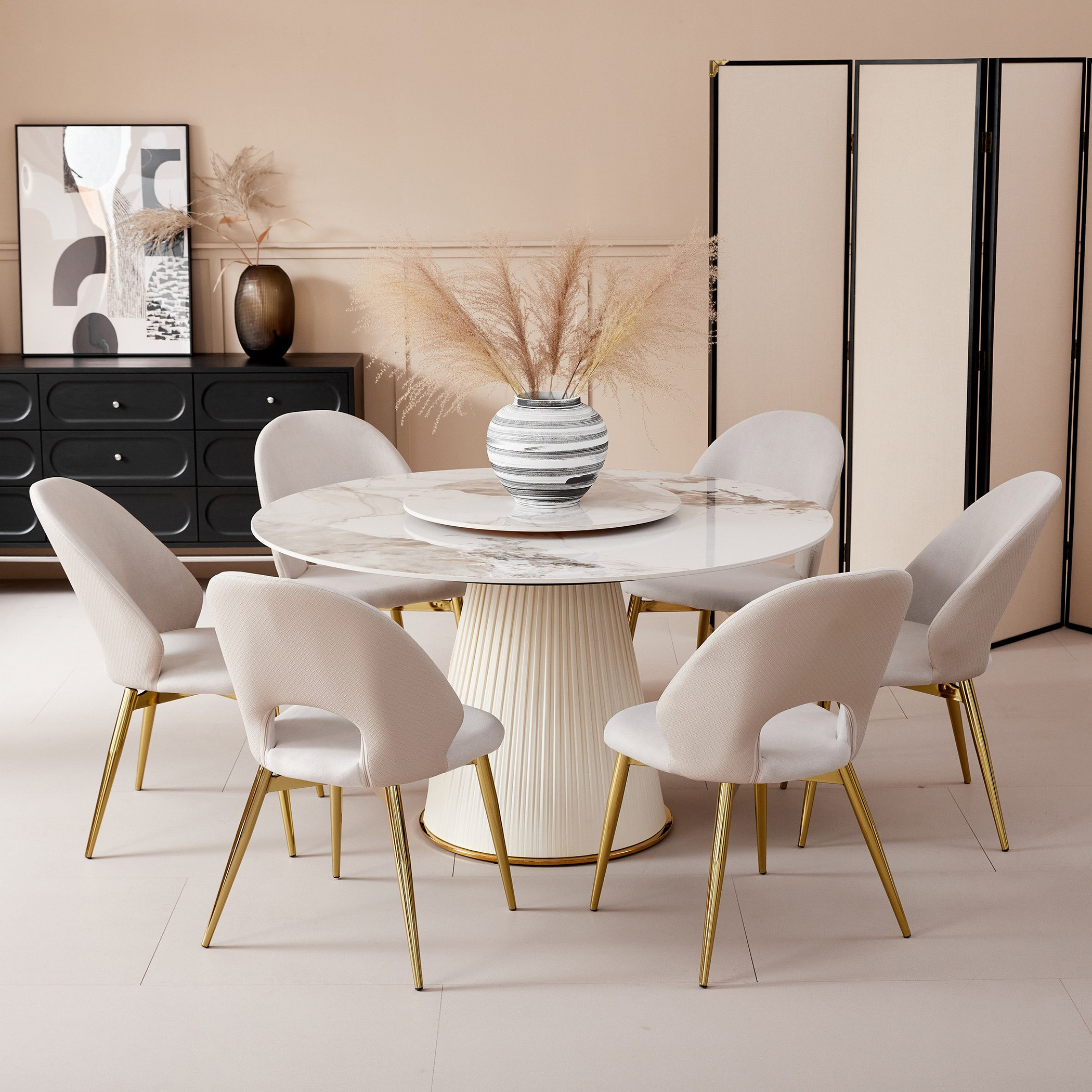 Carmella 6-Seater Round Sintered Stone Dining Table with Lazy Susan-hbxdiningroom-diningtablesandsets-diningtables-sixseater-image-11