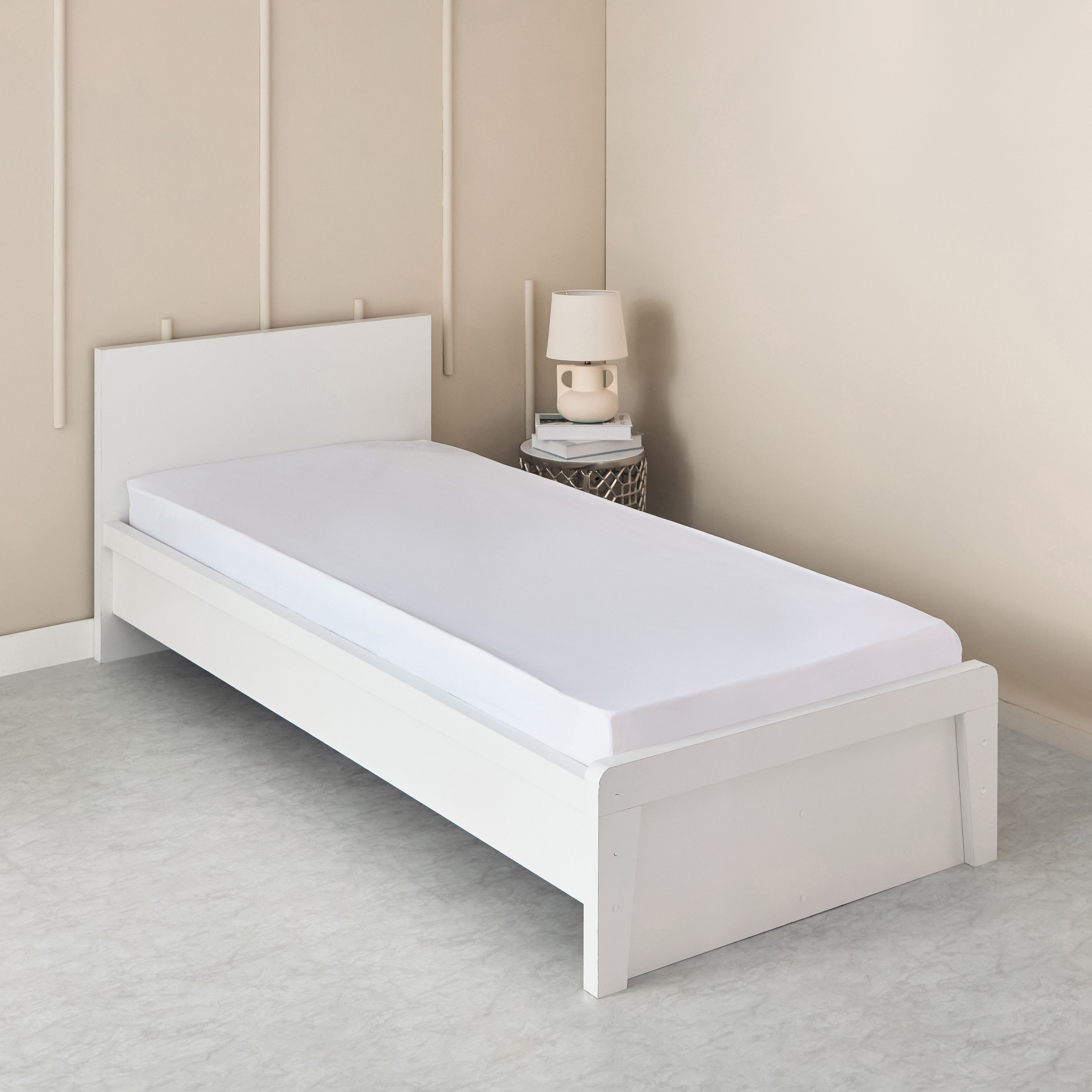 شرشف مطاطي فردي بولي قطن من بريستول - 90x200+25 سم-hbxhomeware-hbxbedroom-image-1