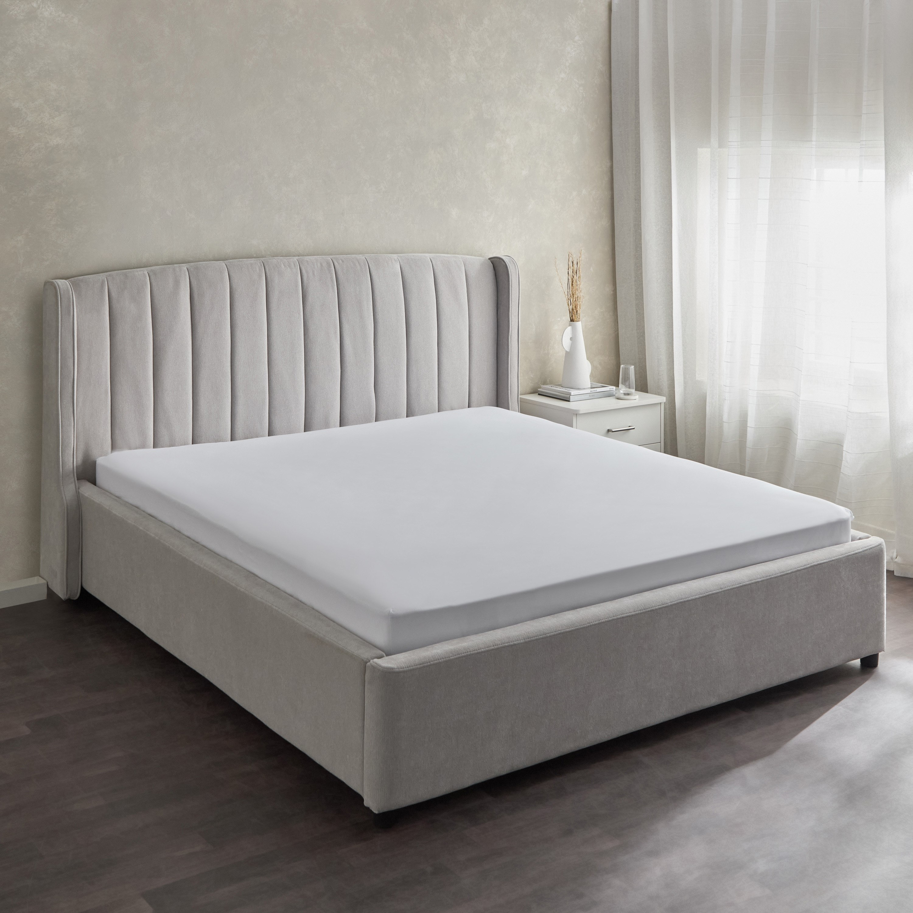 شرشف مطاطي كينج بولي قطن من بريستول - 180x200+25 سم-hbxhomeware-hbxbedroom-image-1
