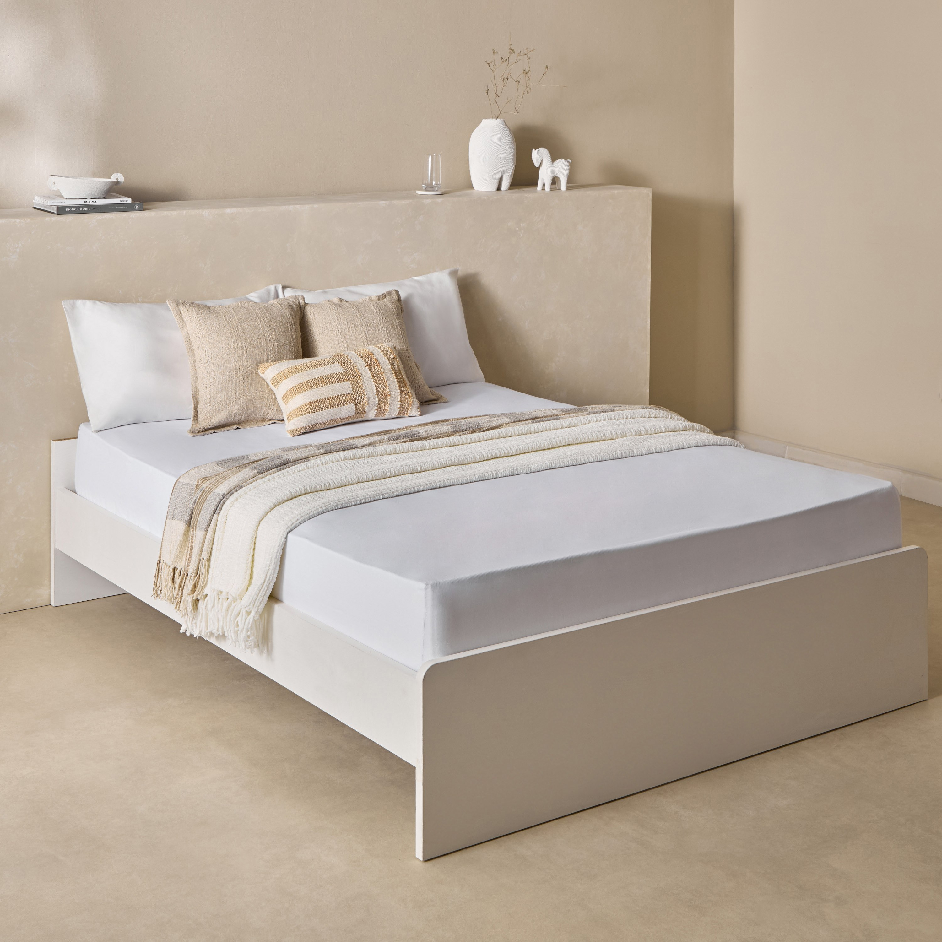 شرشف مطاطي مزدوج بولي قطن من بريستول - 140x200+25 سم-hbxhomeware-hbxbedroom-image-8
