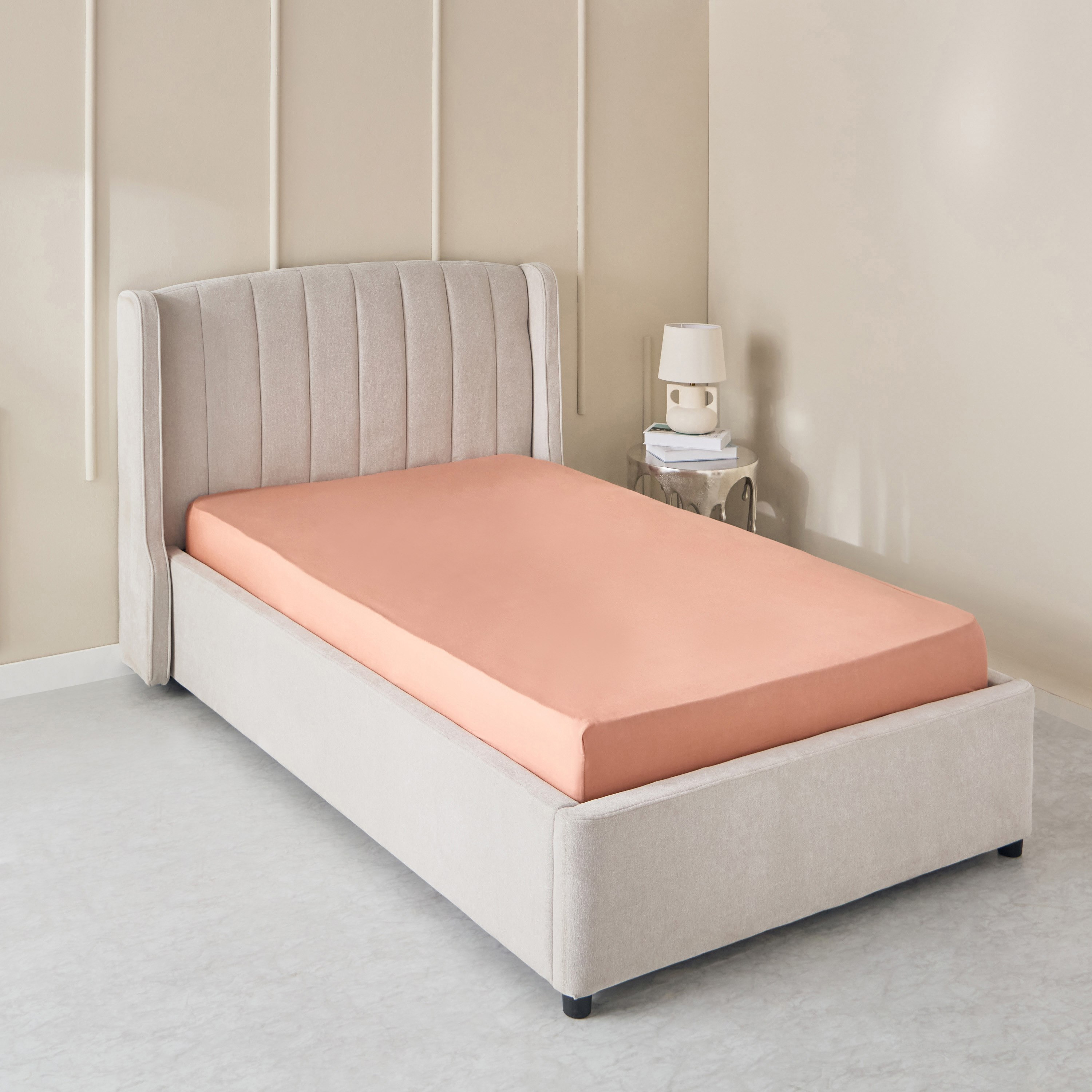 شرشف مطاطي توين بولي قطن من بريستول - 120x200+25 سم-hbxhomeware-hbxbedroom-image-1