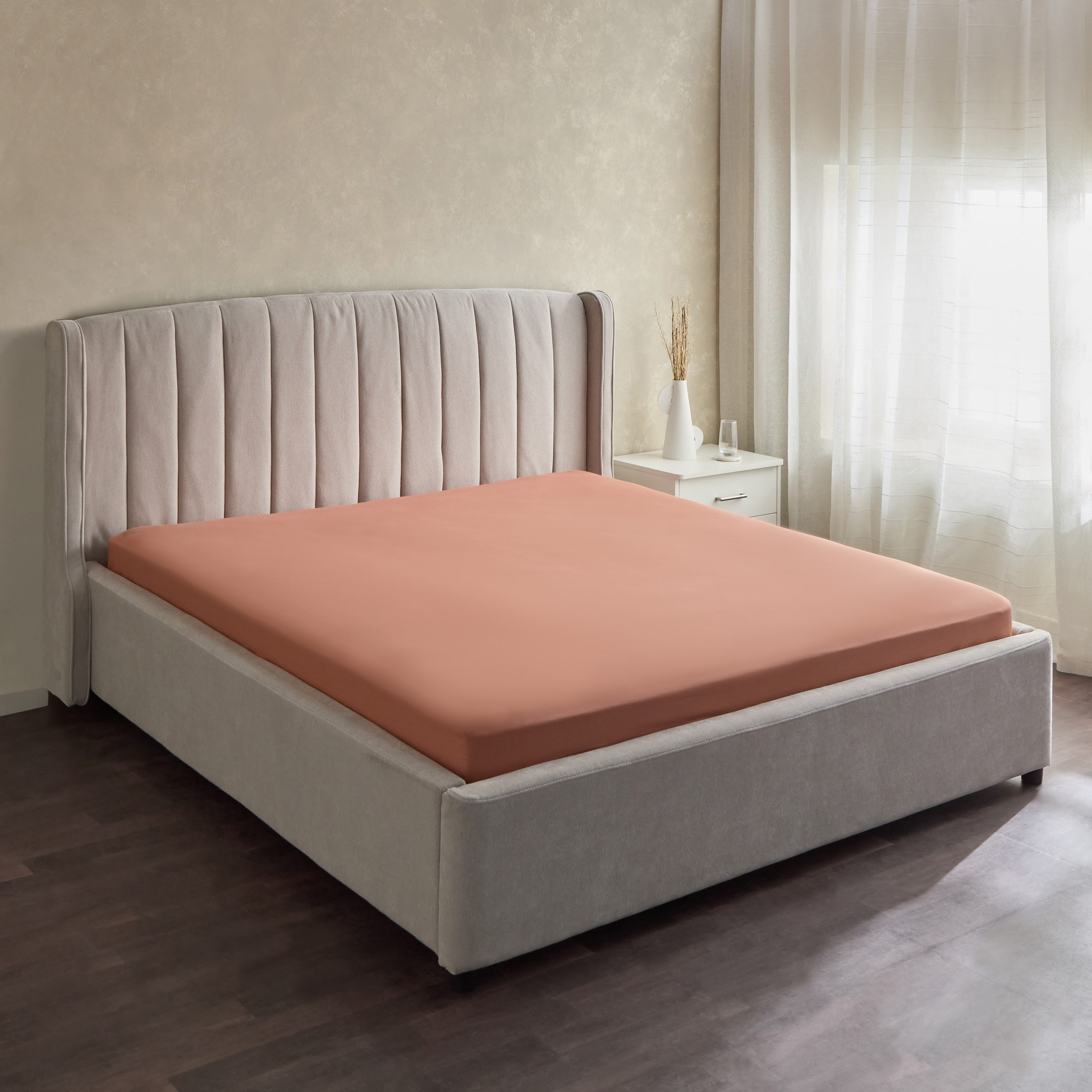 شرشف مطاطي كينج بولي قطن من بريستول - 180x200+25 سم-hbxhomeware-hbxbedroom-image-1