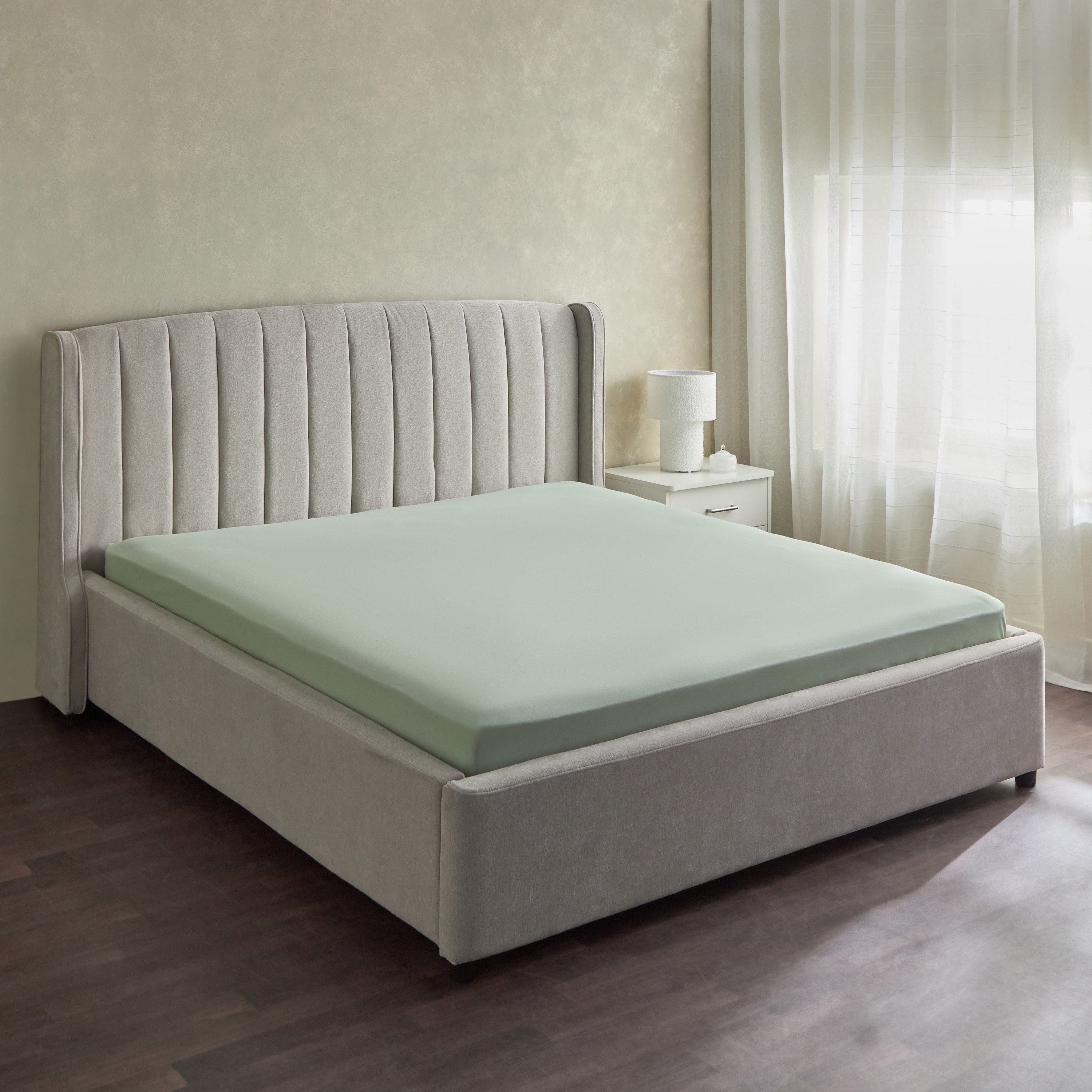 شرشف مطاطي كينج بولي قطن من بريستول - 180x200+25 سم-hbxhomeware-hbxbedroom-image-1