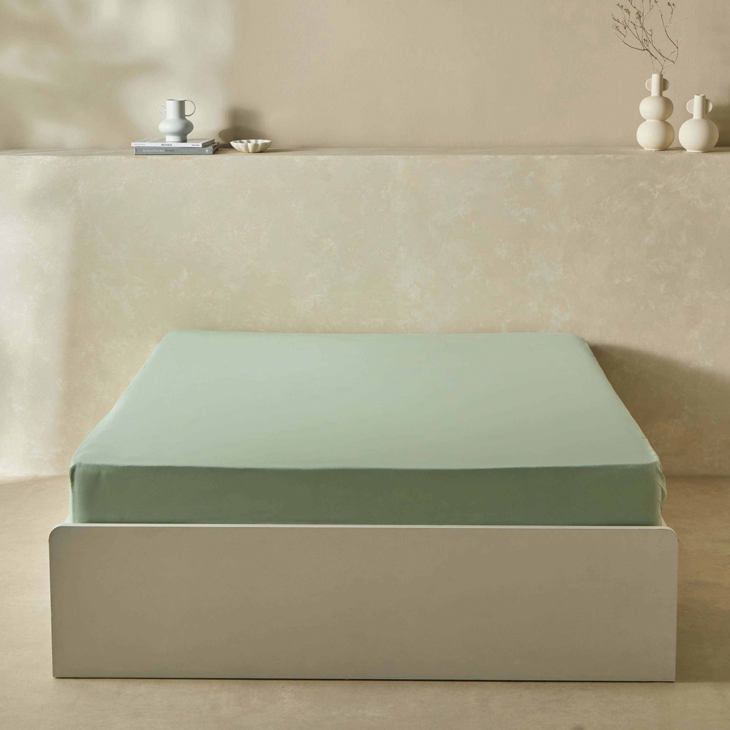 شرشف مطاطي مزدوج بولي قطن من بريستول - 140x200+25 سم-hbxhomeware-hbxbedroom-image-3
