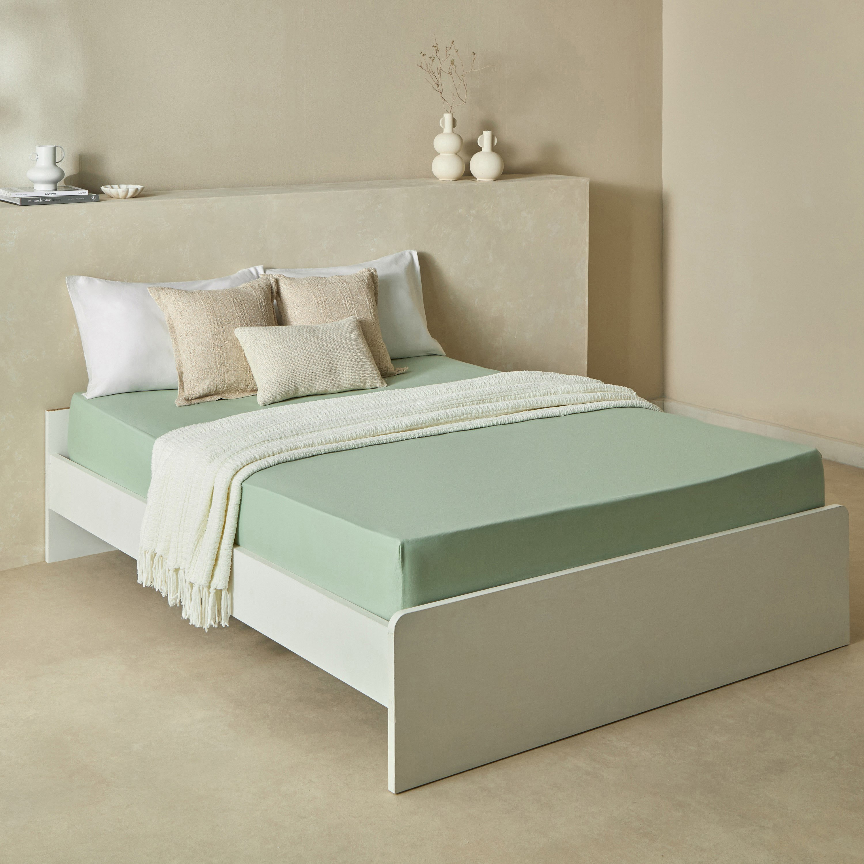 شرشف مطّاطي كوين بولي قطن أوليمبك من بريستول - 160x200+25 سم-hbxhomeware-hbxbedroom-image-8