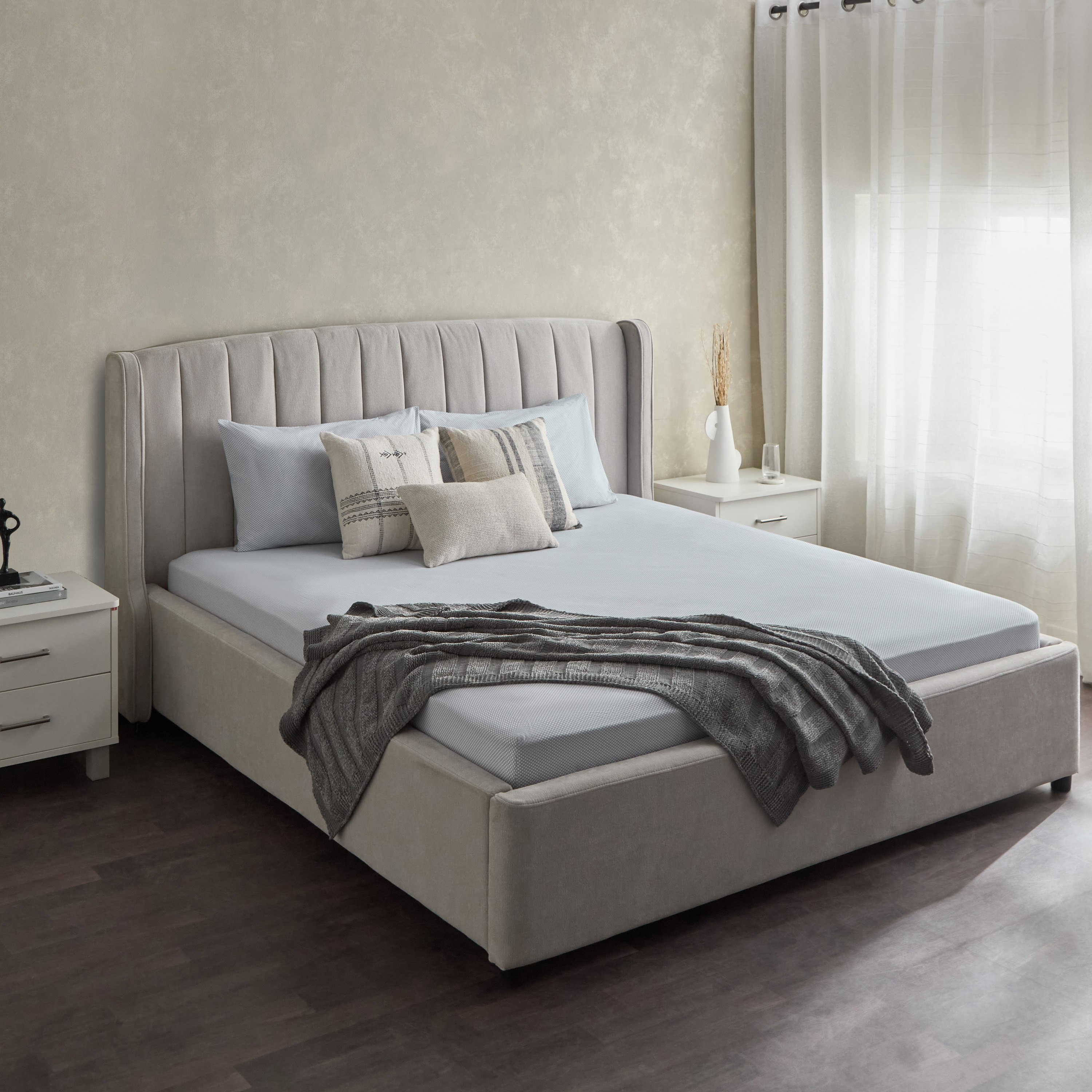 شرشف مطاطي كينج بولي قطن جينوا من ألبانيا - 180x200+25 سم-hbxhomeware-bedding-fittedsheets-image-6