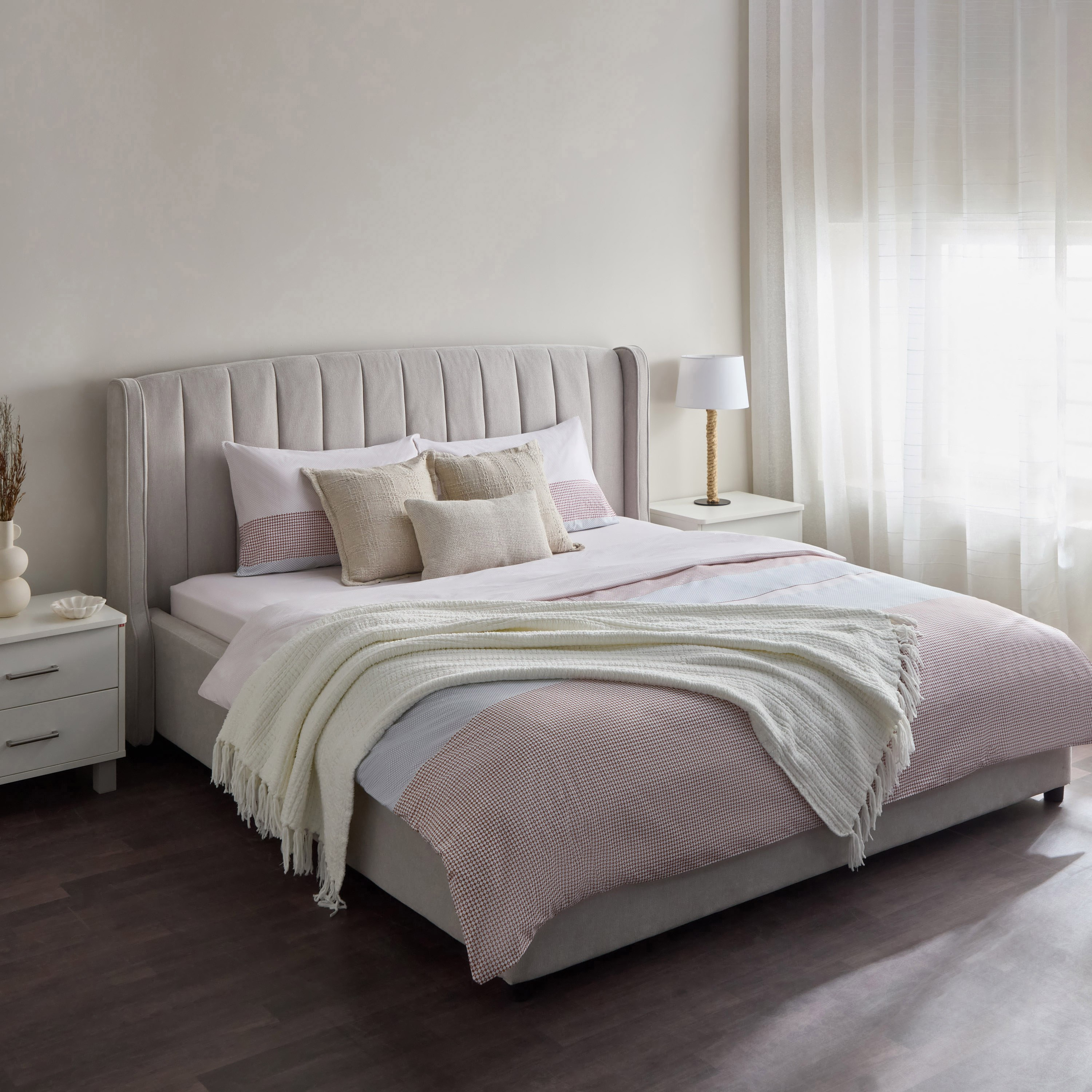 طقم غطاء لحاف كوين/ كينج 3 قطع من البولي قطن بطبعات جنوة من ألبانيا - 220x220 سم-hbxhomeware-hbxbedroom-image-9