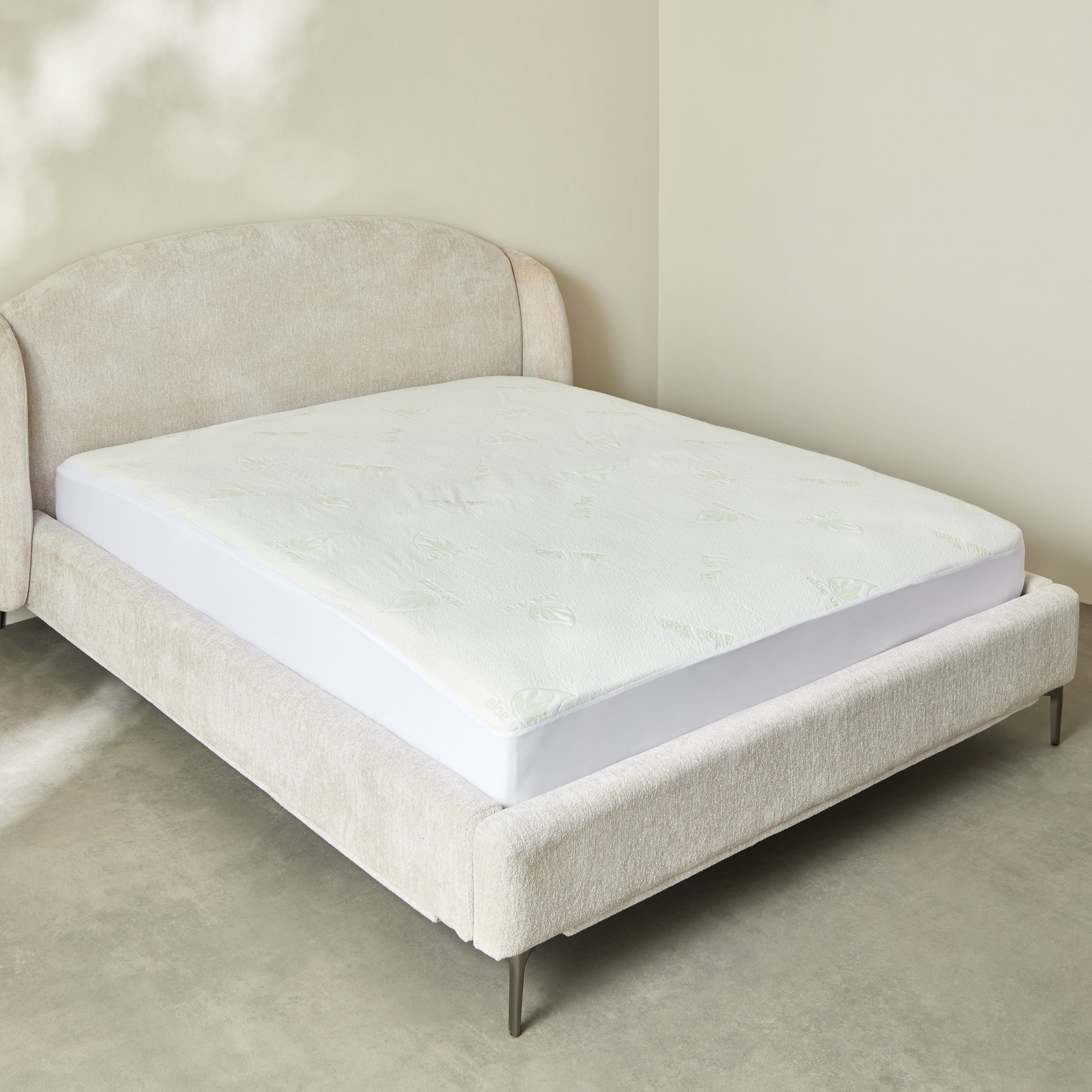 Aloevera Waterproof Olympic Queen Mattress Protector - 160x200+33 cm-PROMO_HB_AE_B2G2_011025-image-1