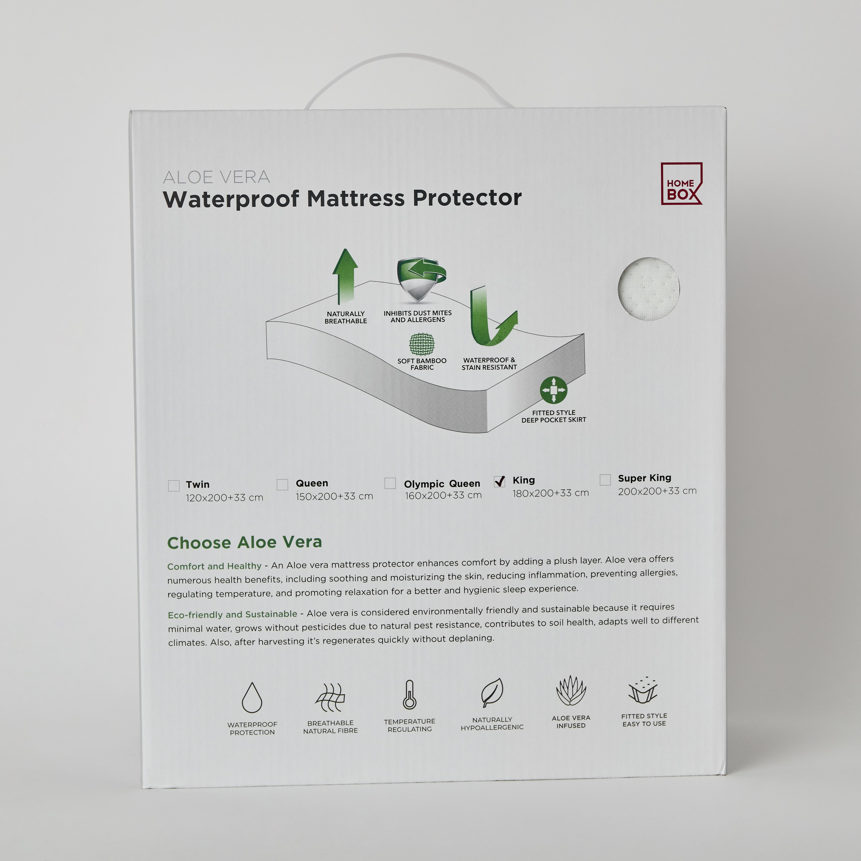 Aloevera Waterproof King Mattress Protector - 180x200+33 cm-PROMO_HB_AE_B1G1_250925-image-7