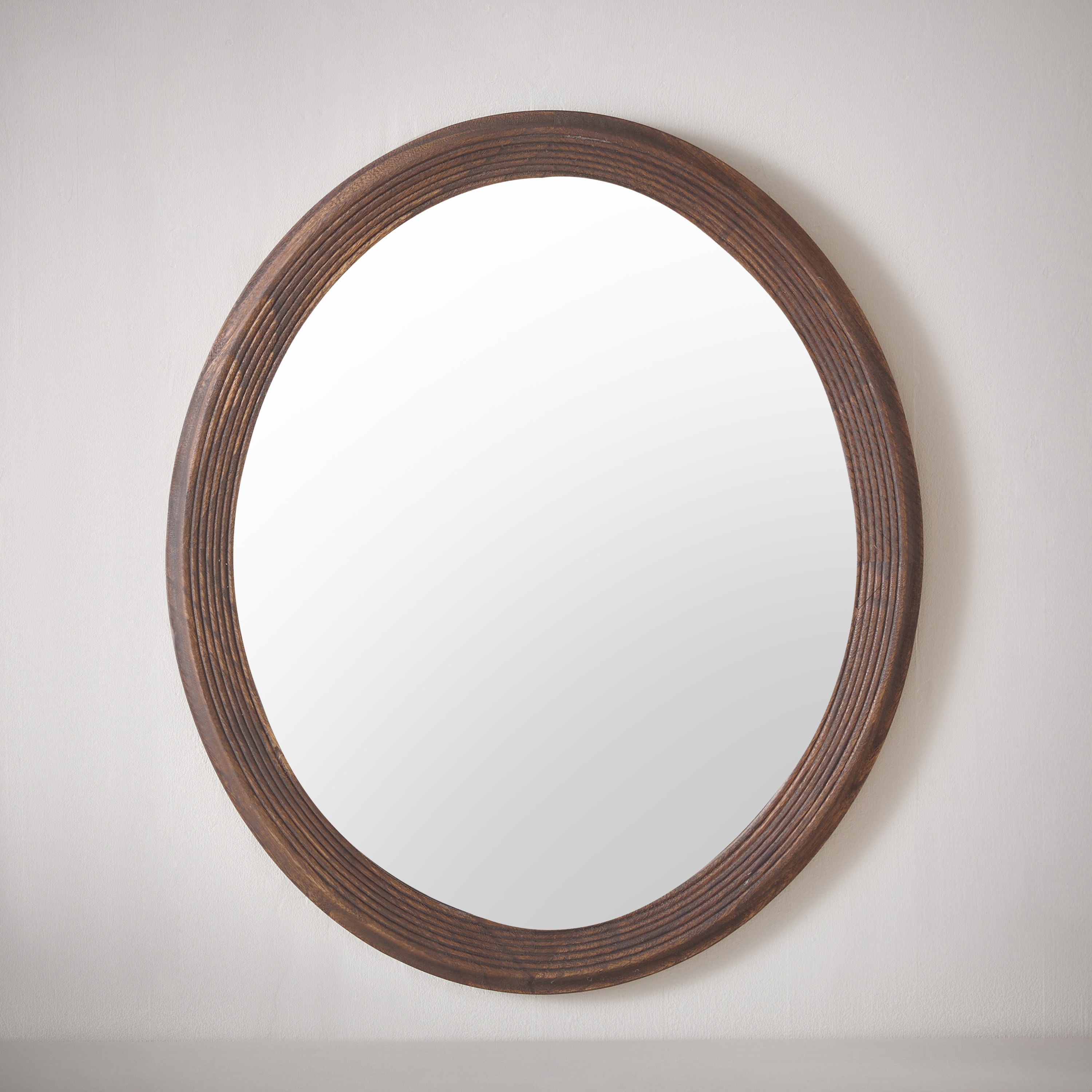 Inez Solid Wood Frame Oval Mirror - 59x69 cm-PROMO_HB_AE_B1G1_250925-image-2
